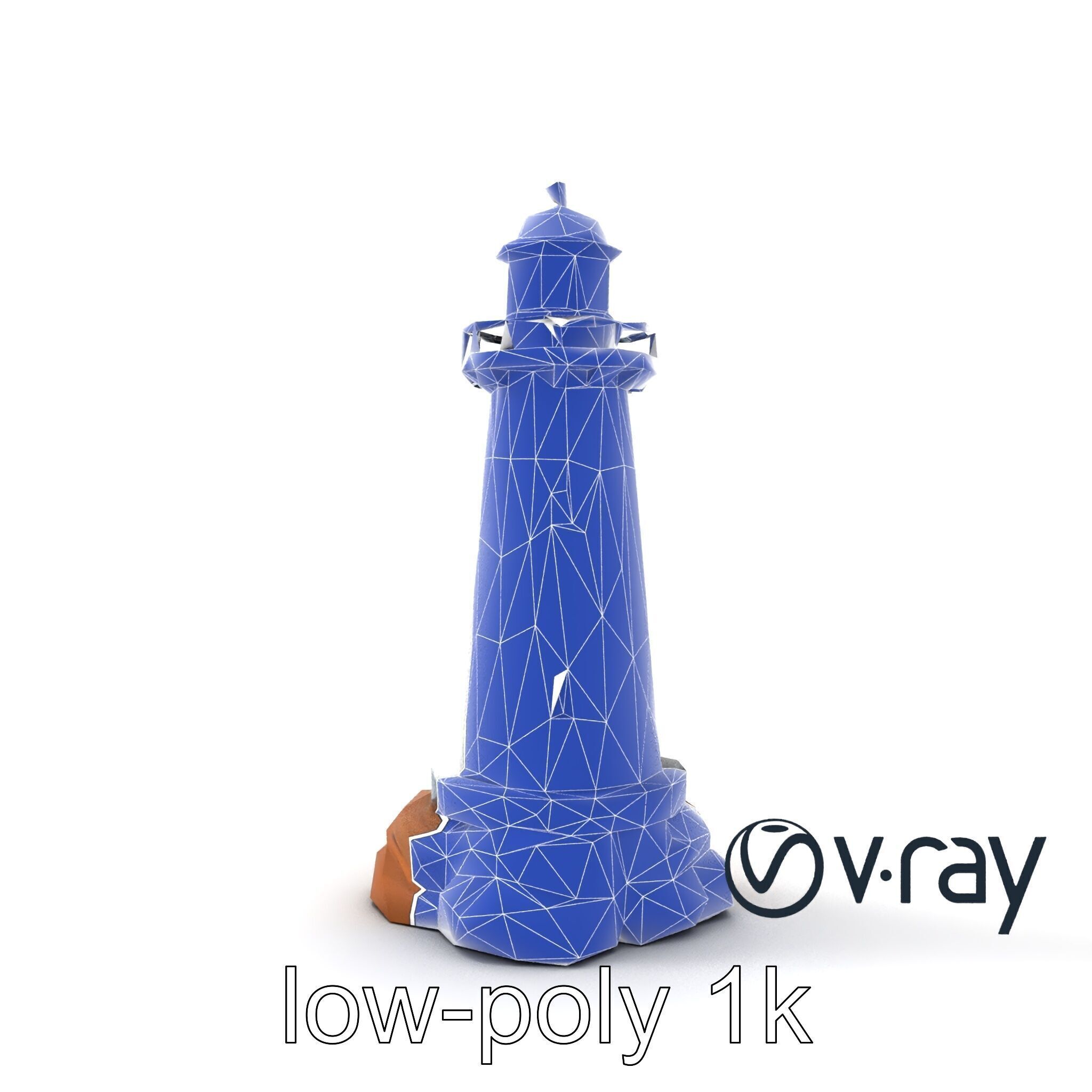 Chipped Paint Lighthouse Architectural Design model pack Low-poly 3D model_27
