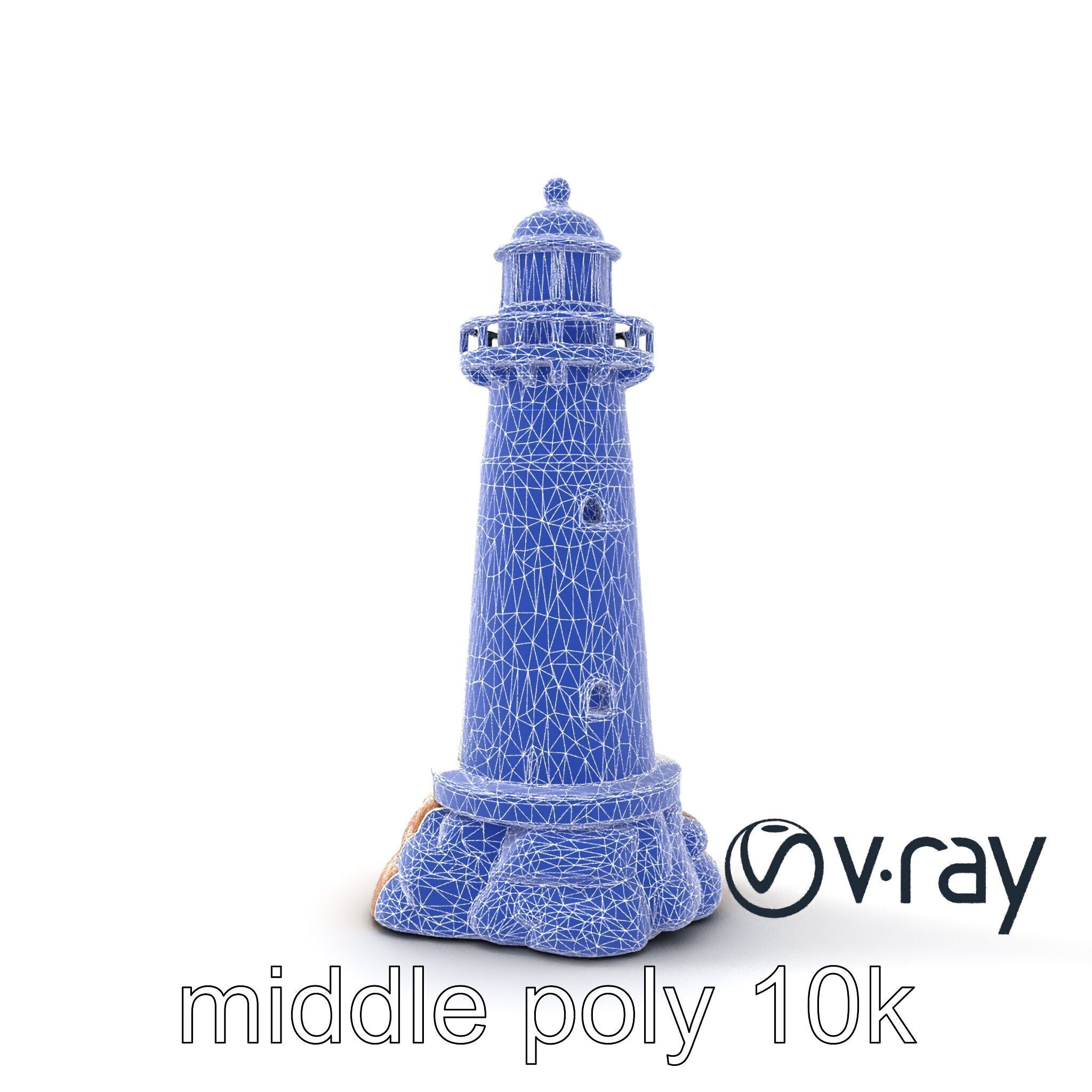 Chipped Paint Lighthouse Architectural Design model pack Low-poly 3D model_28