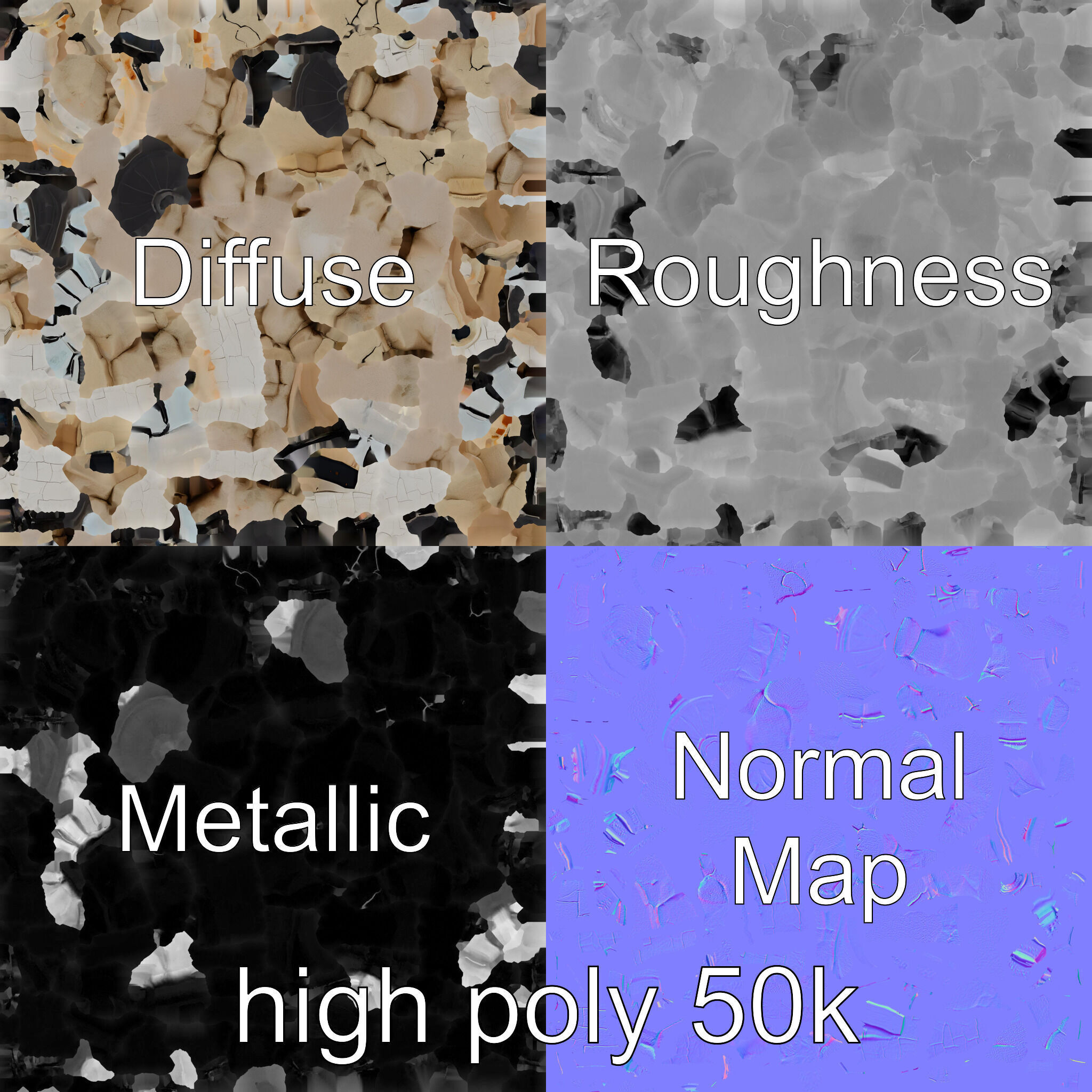 Cracked Coastal Lighthouse model pack Low-poly 3D model_1