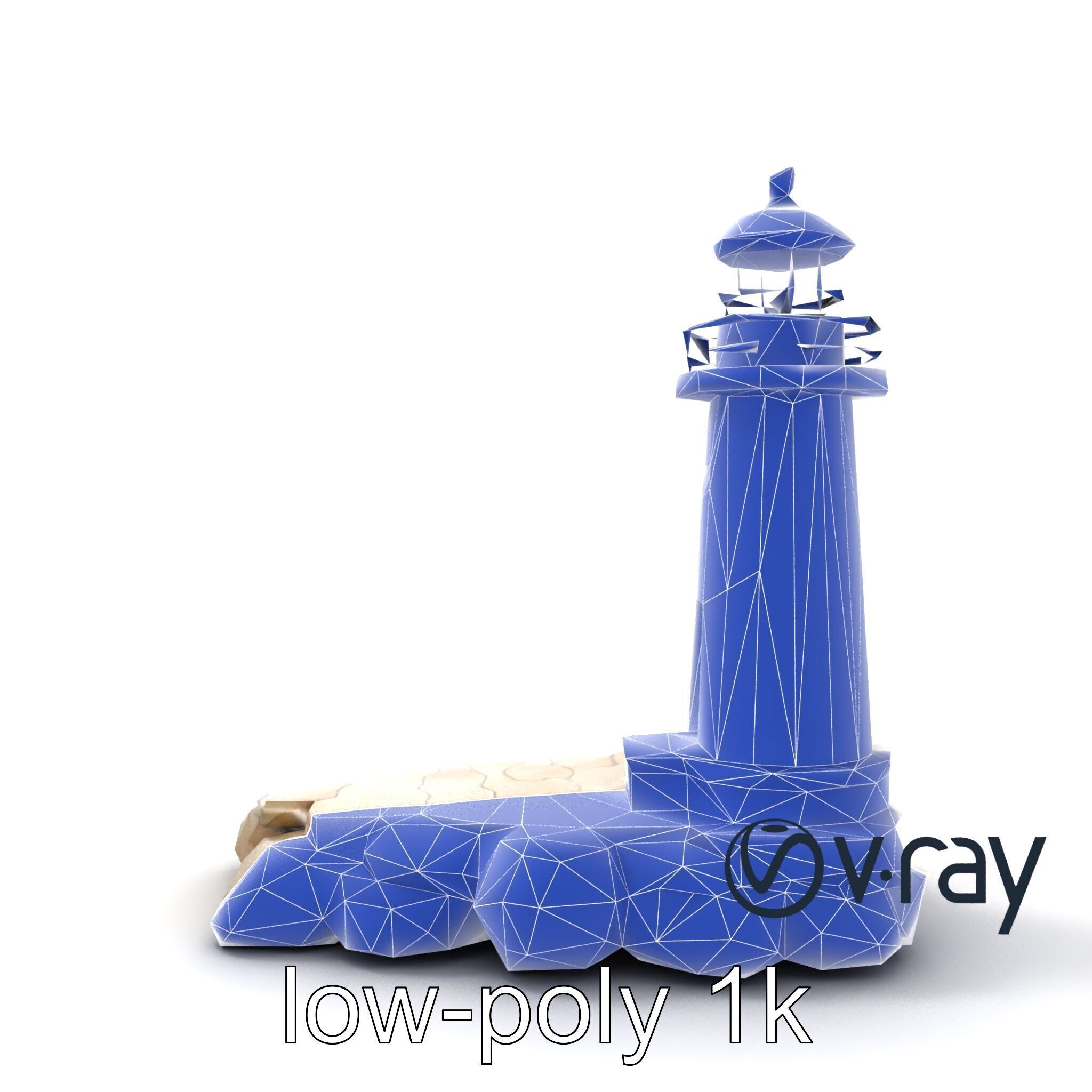 Cracked Coastal Lighthouse model pack Low-poly 3D model_26