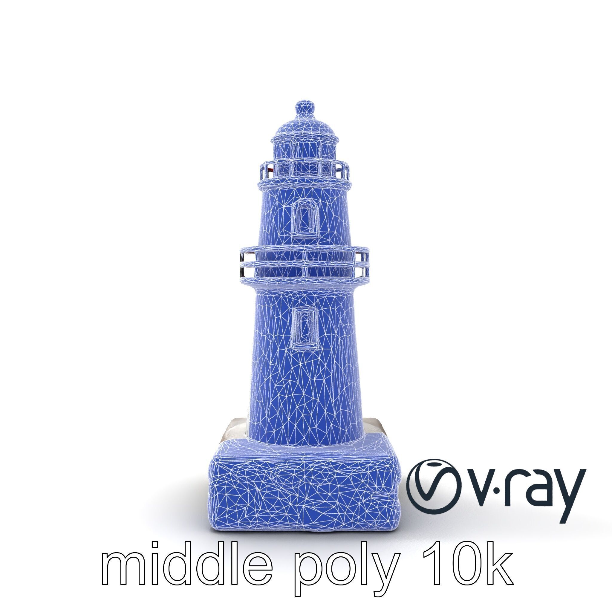 Rustic Lighthouse Model Pack with Textured Details Low-poly 3D model_30