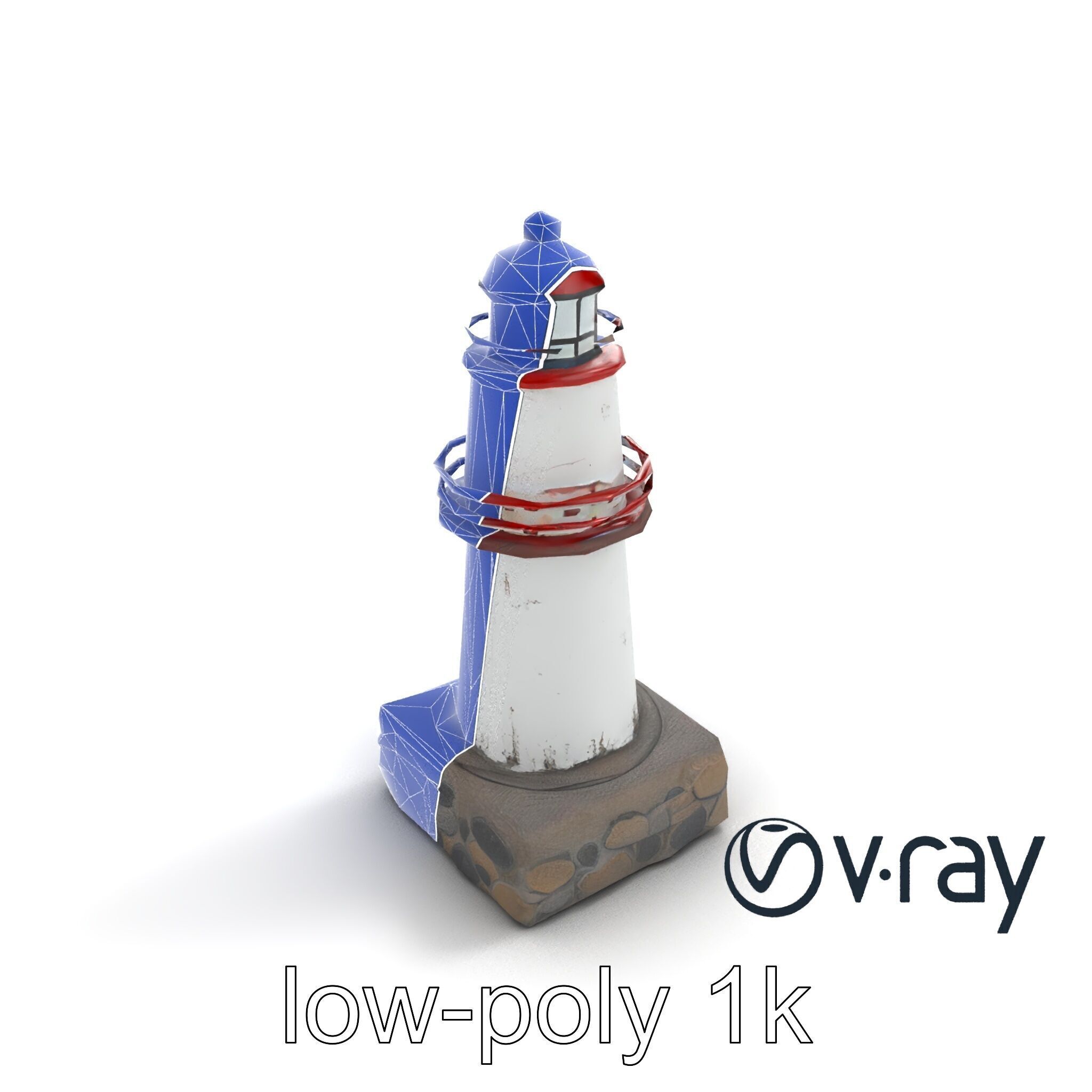 Rustic Lighthouse Model Pack with Textured Details Low-poly 3D model_22