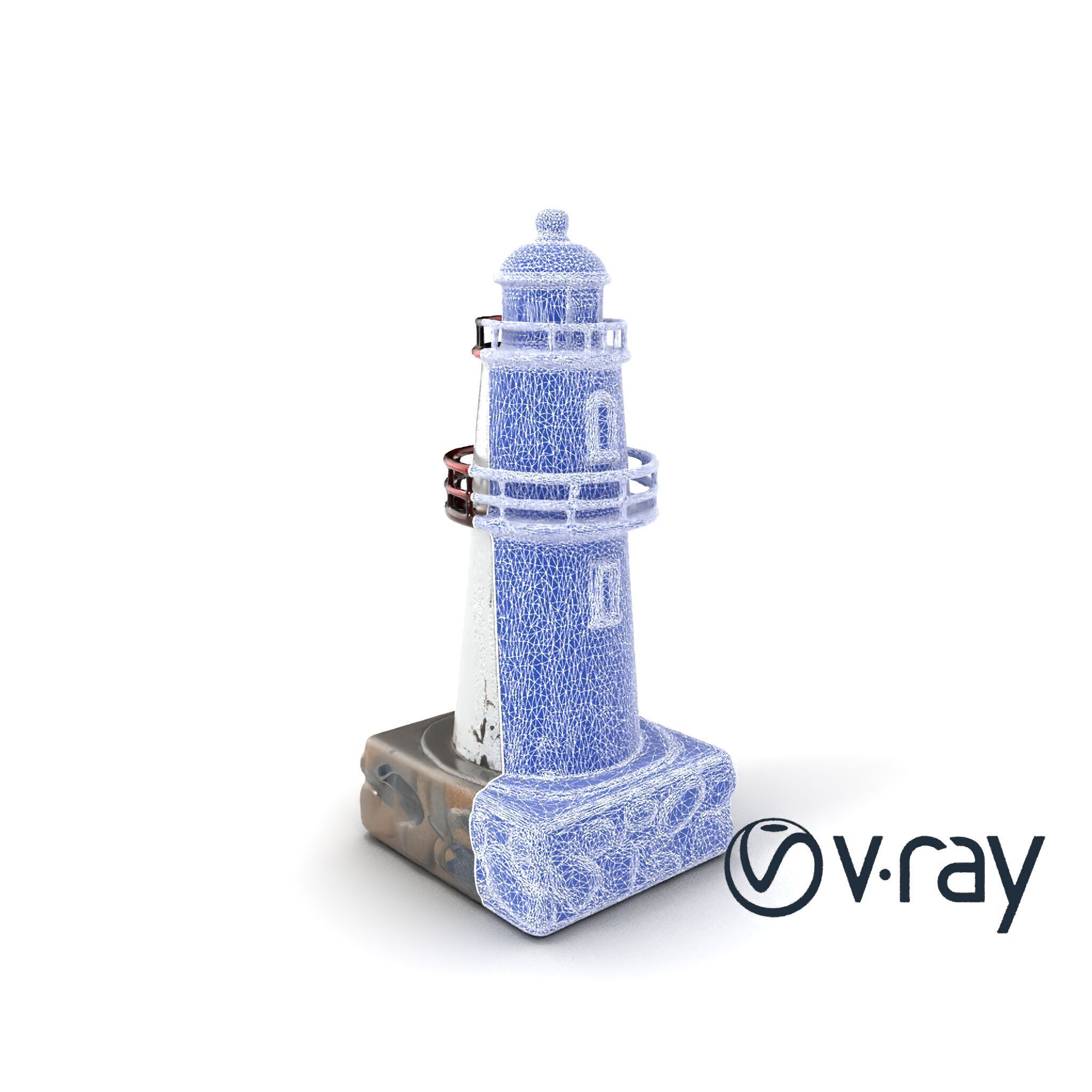 Rustic Lighthouse Model Pack with Textured Details Low-poly 3D model_29