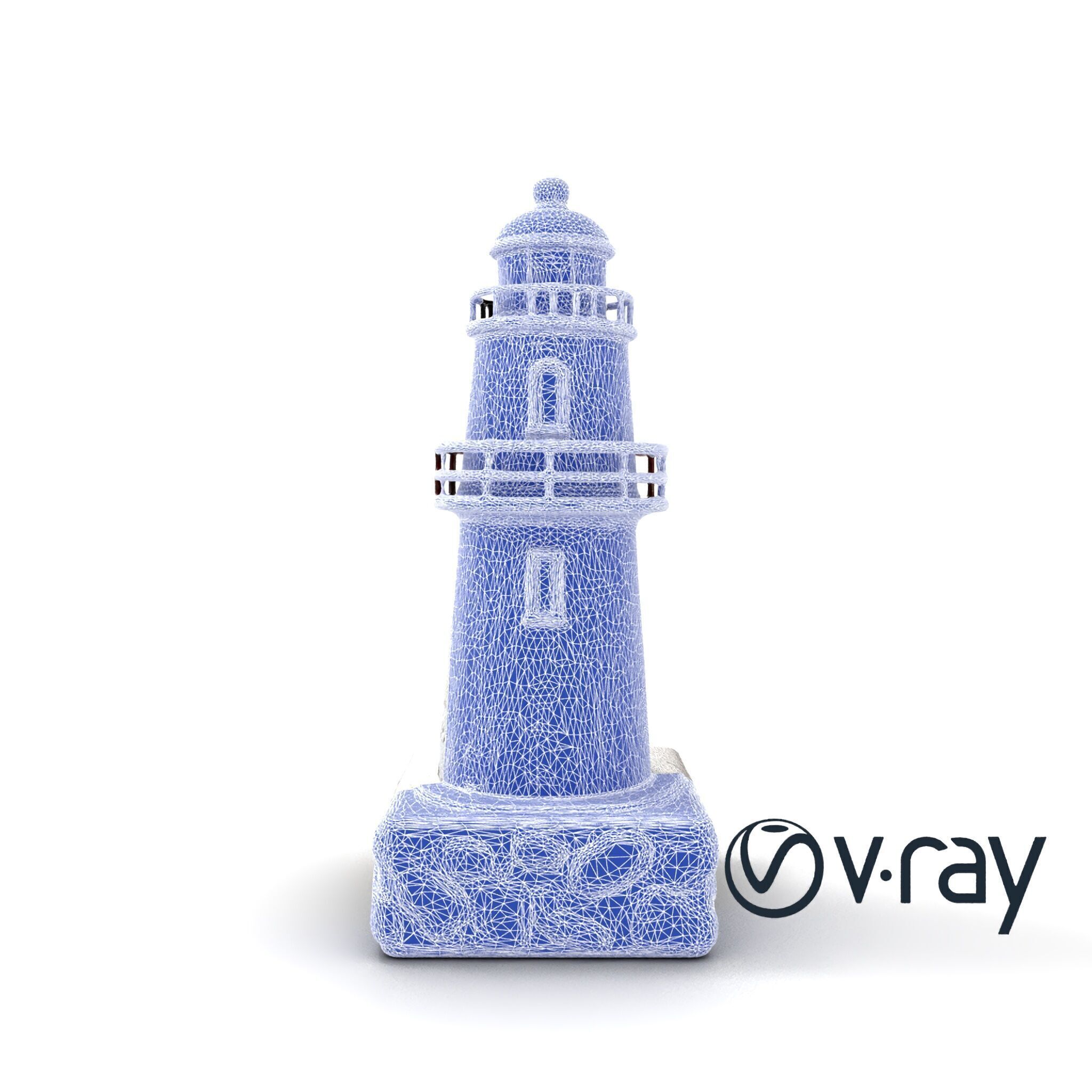 Rustic Lighthouse Model Pack with Textured Details Low-poly 3D model_31