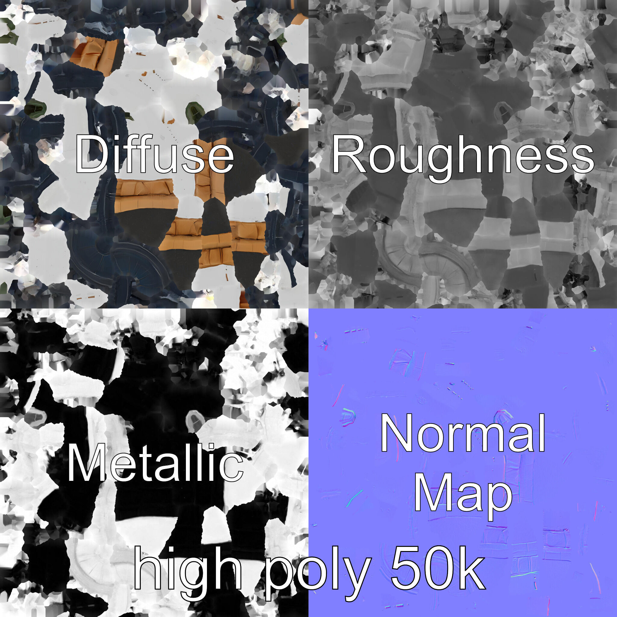 Chipped Paint Lighthouse with Stone Base model pack Low-poly 3D model_1