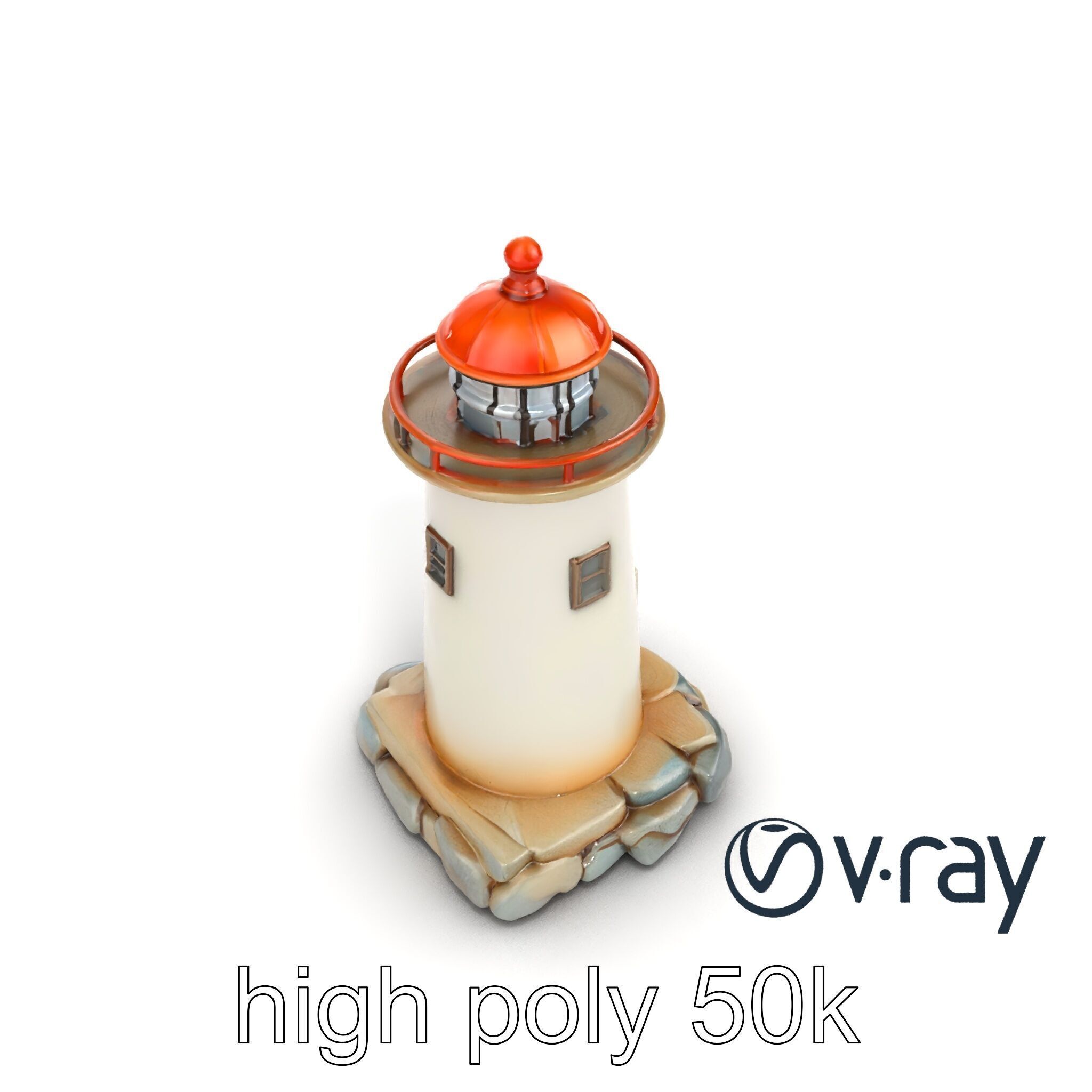 Weathered Lighthouse Architecture model pack Low-poly 3D model_31