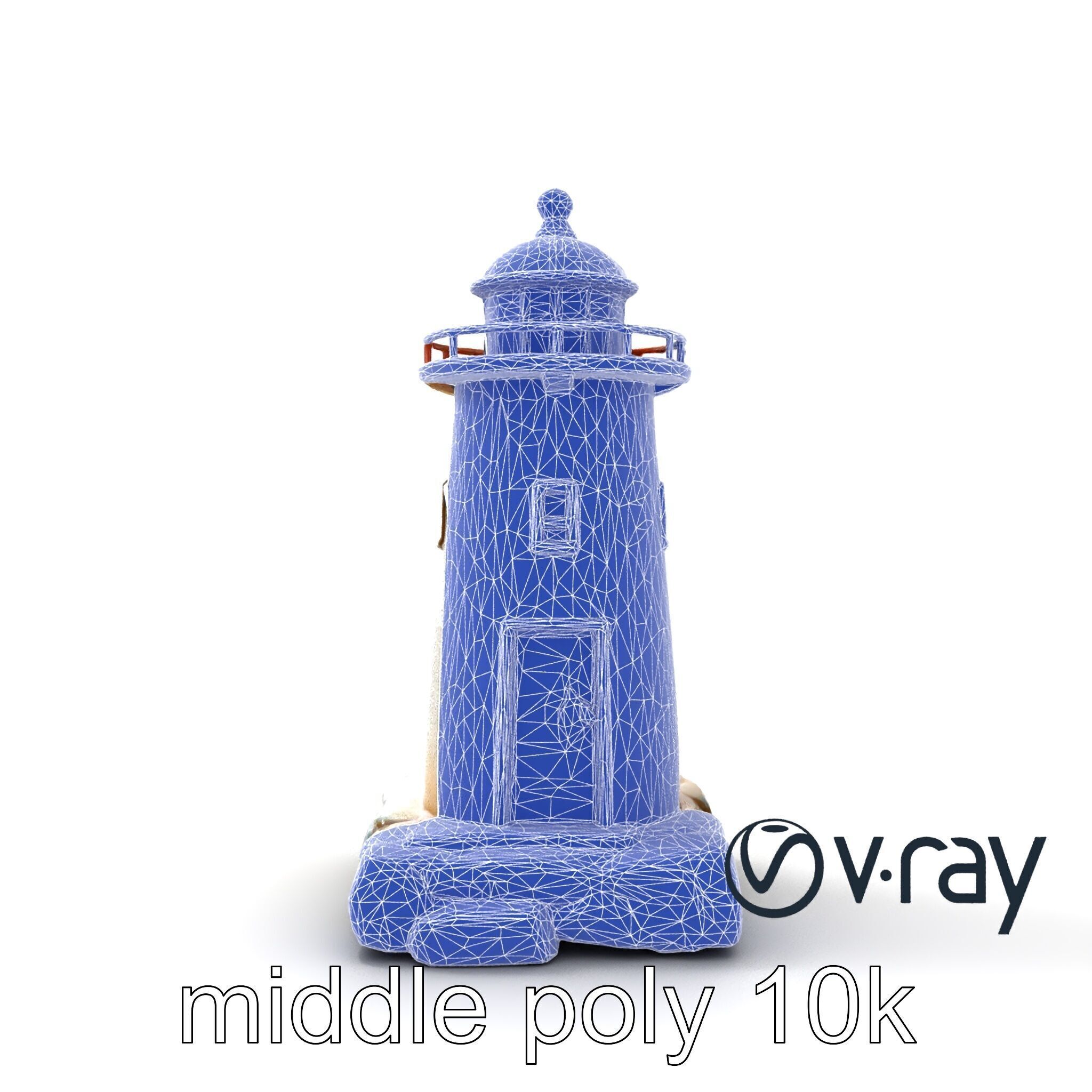 Weathered Lighthouse Architecture model pack Low-poly 3D model_24