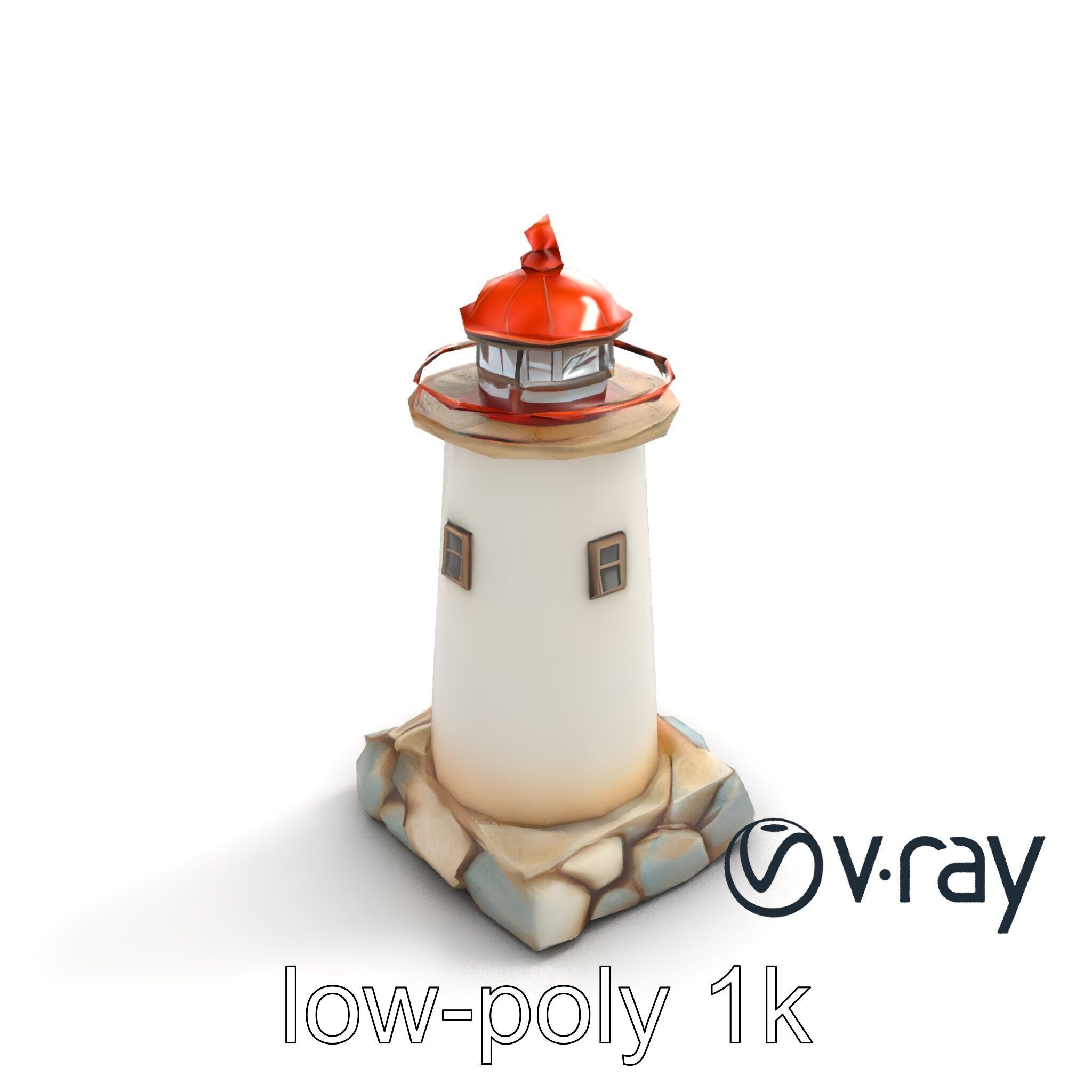 Weathered Lighthouse Architecture model pack Low-poly 3D model_5