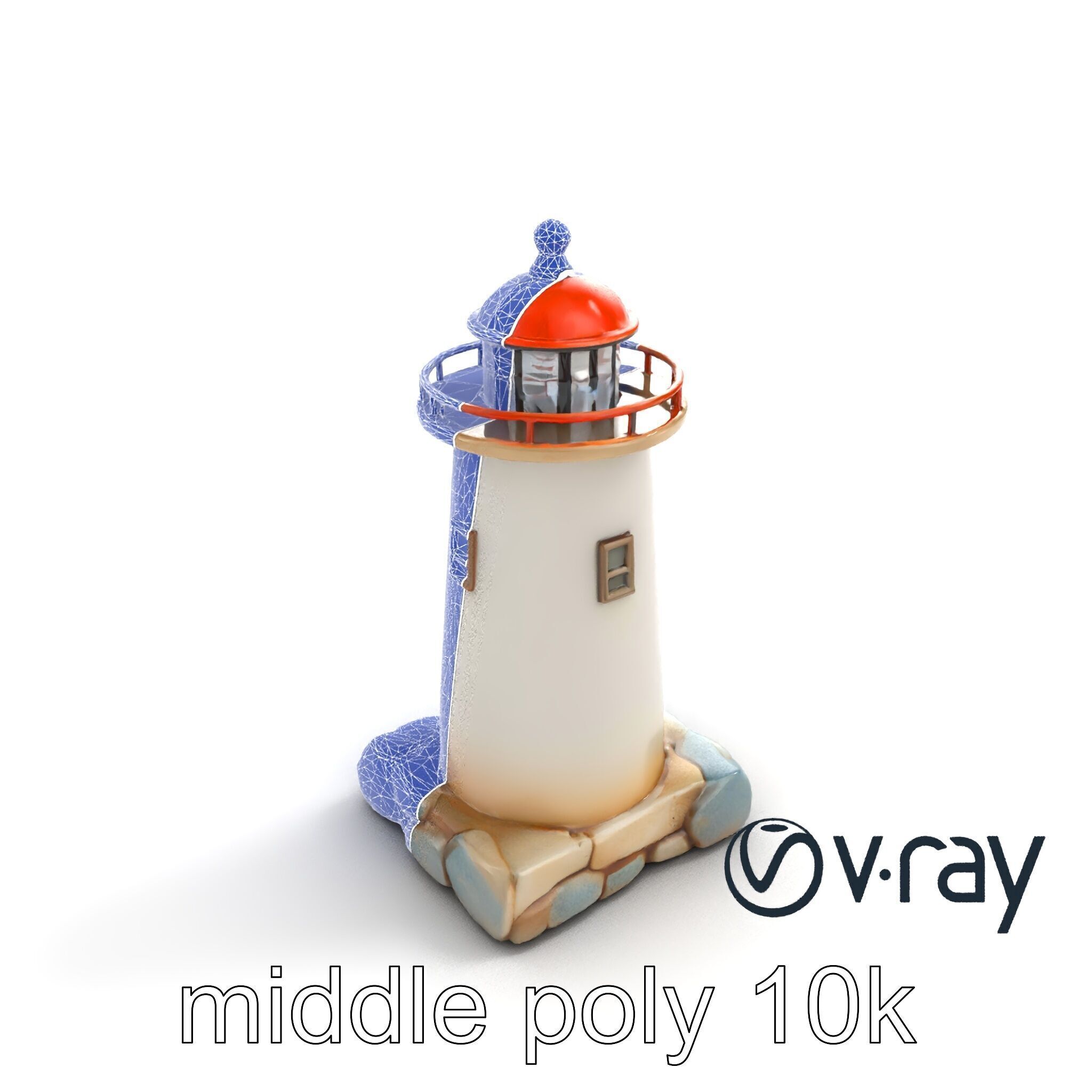 Weathered Lighthouse Architecture model pack Low-poly 3D model_10