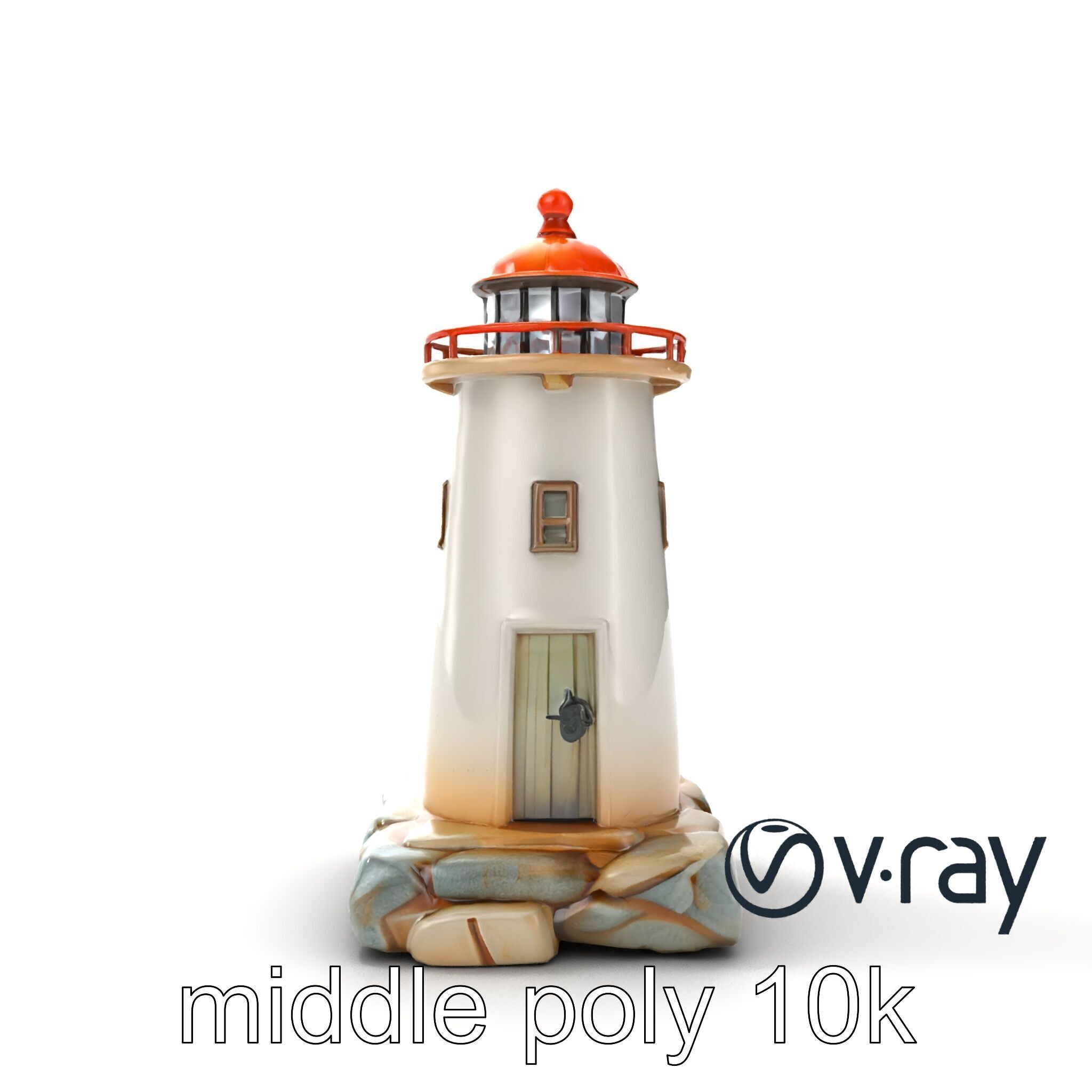 Weathered Lighthouse Architecture model pack Low-poly 3D model_29