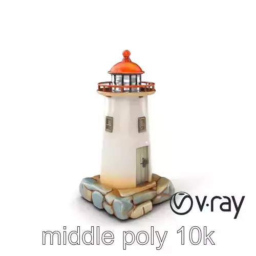 Weathered Lighthouse Architecture model pack Low-poly 3D model