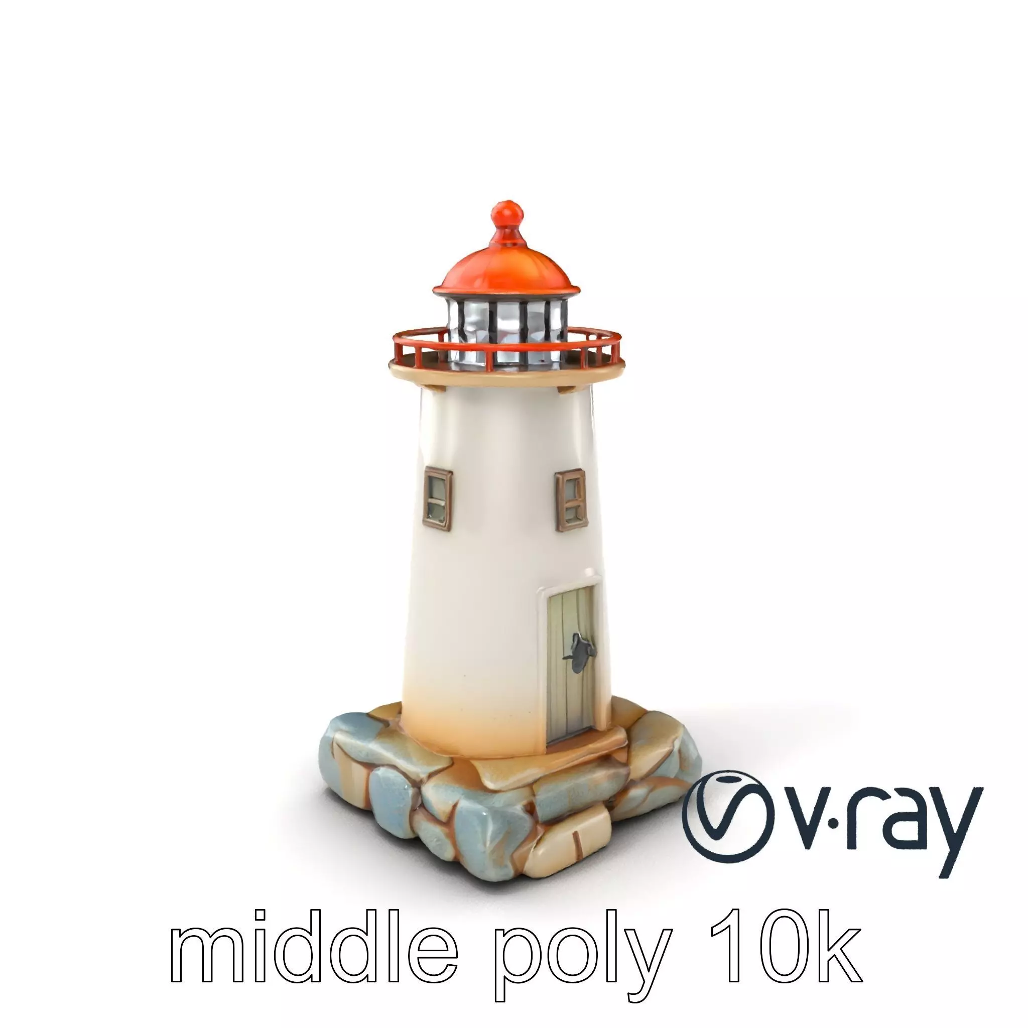 Weathered Lighthouse Architecture model pack Low-poly 3D model_0