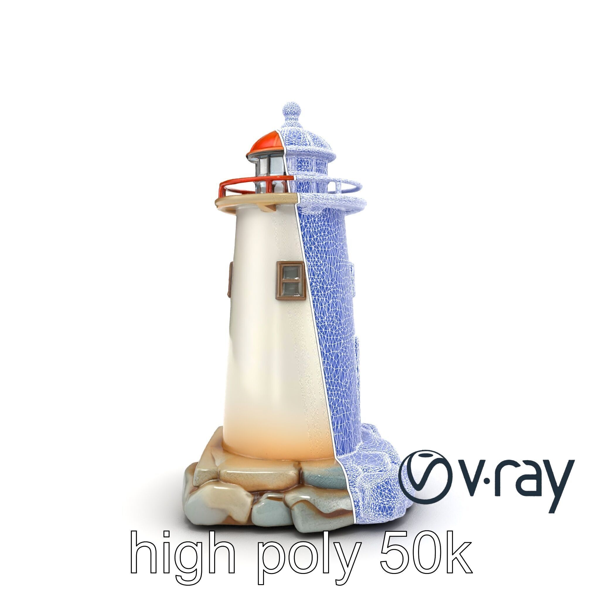 Weathered Lighthouse Architecture model pack Low-poly 3D model_20