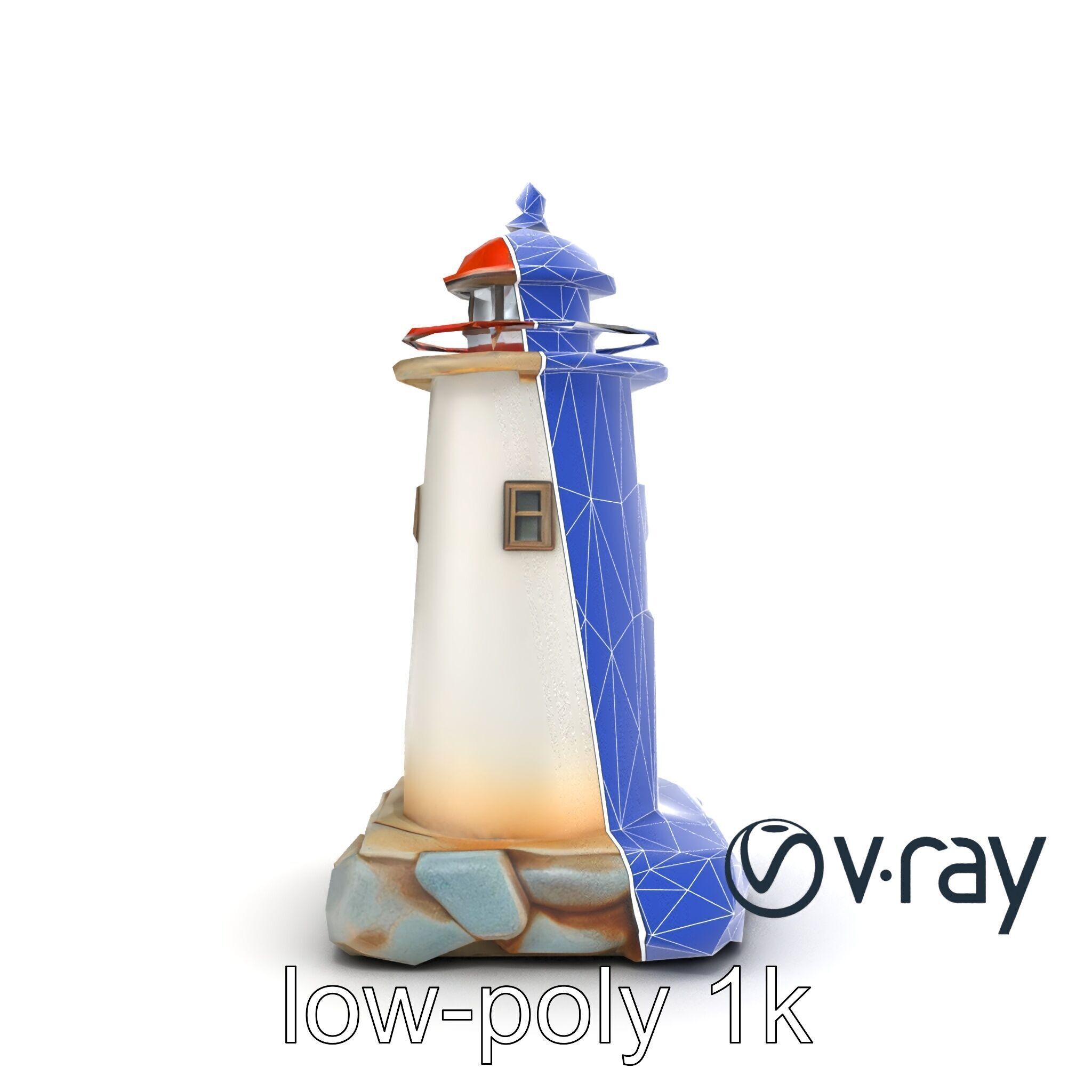 Weathered Lighthouse Architecture model pack Low-poly 3D model_27