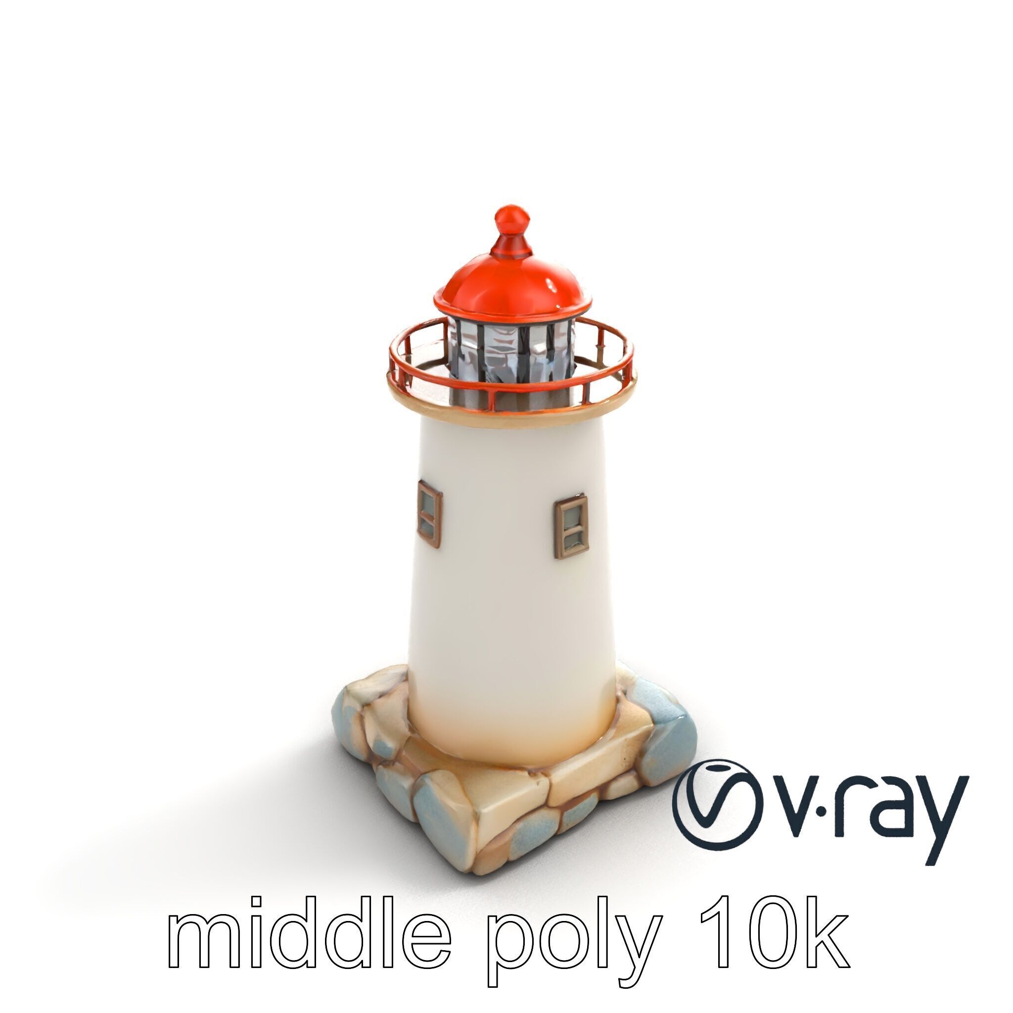Weathered Lighthouse Architecture model pack Low-poly 3D model_4