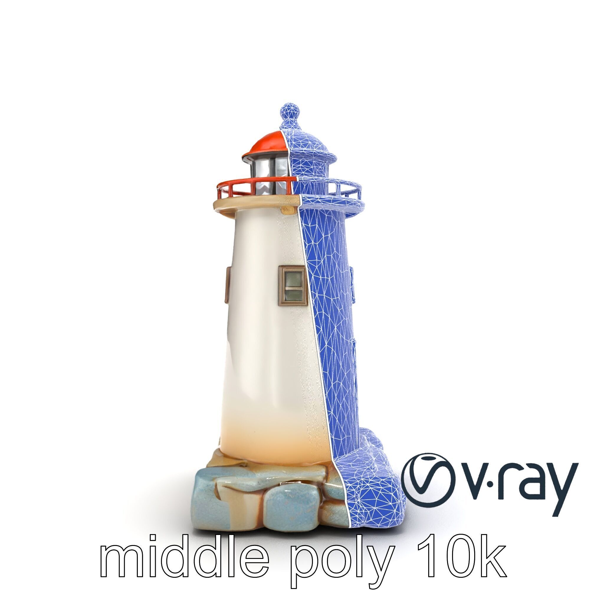 Weathered Lighthouse Architecture model pack Low-poly 3D model_30