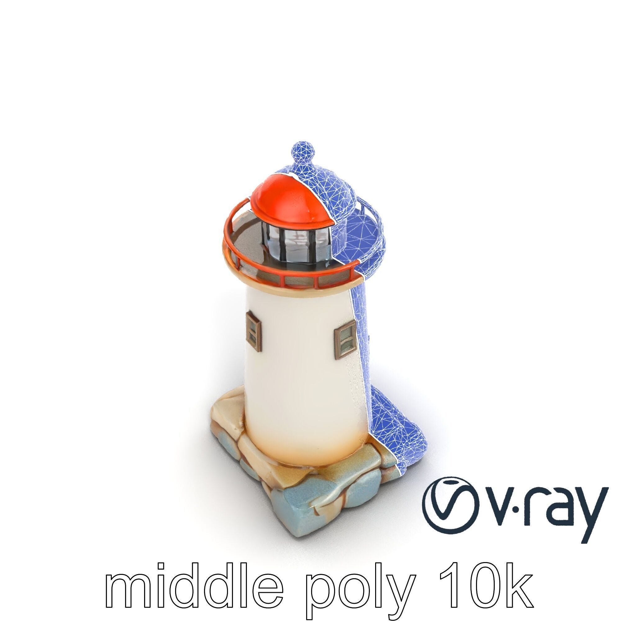 Weathered Lighthouse Architecture model pack Low-poly 3D model_19