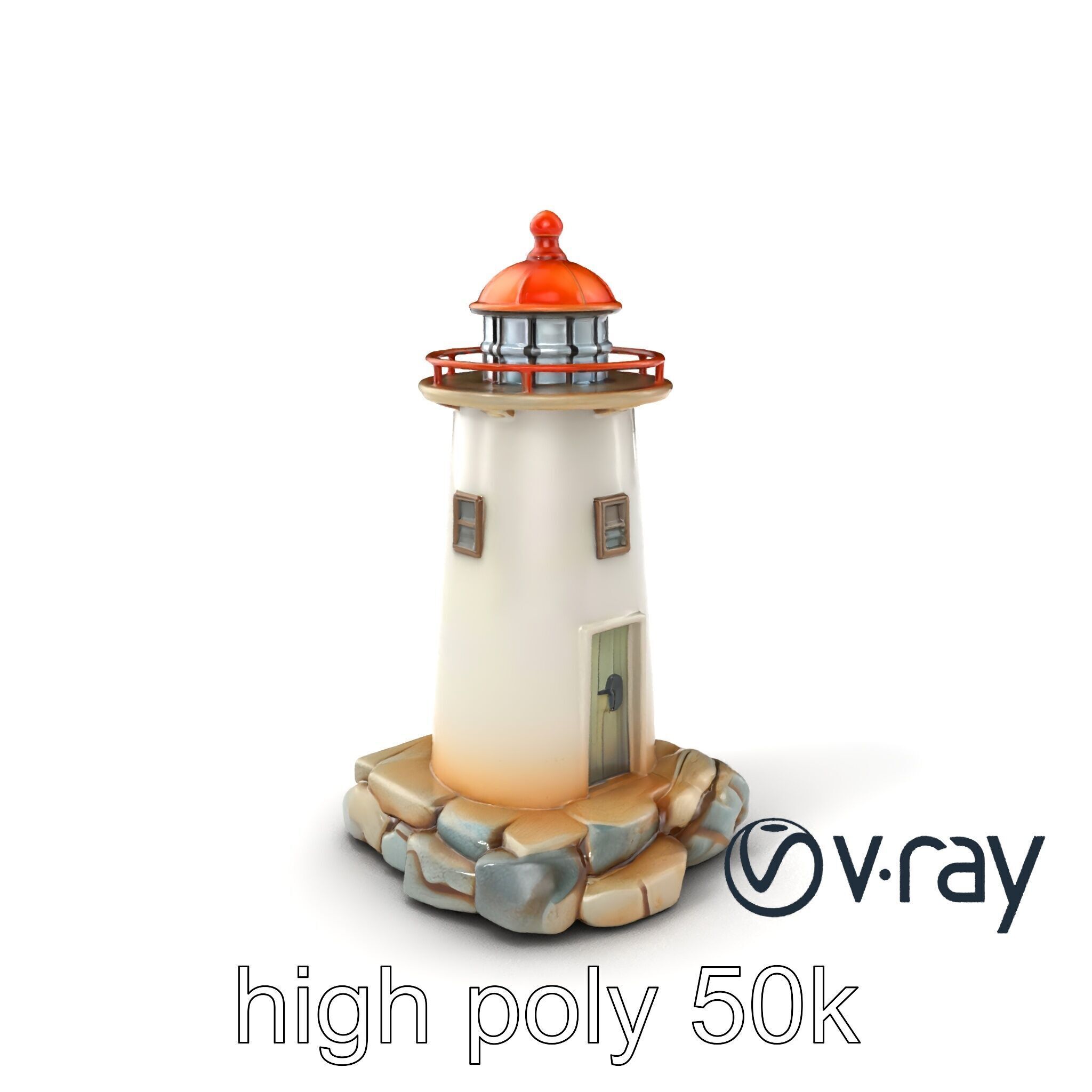 Weathered Lighthouse Architecture model pack Low-poly 3D model_6