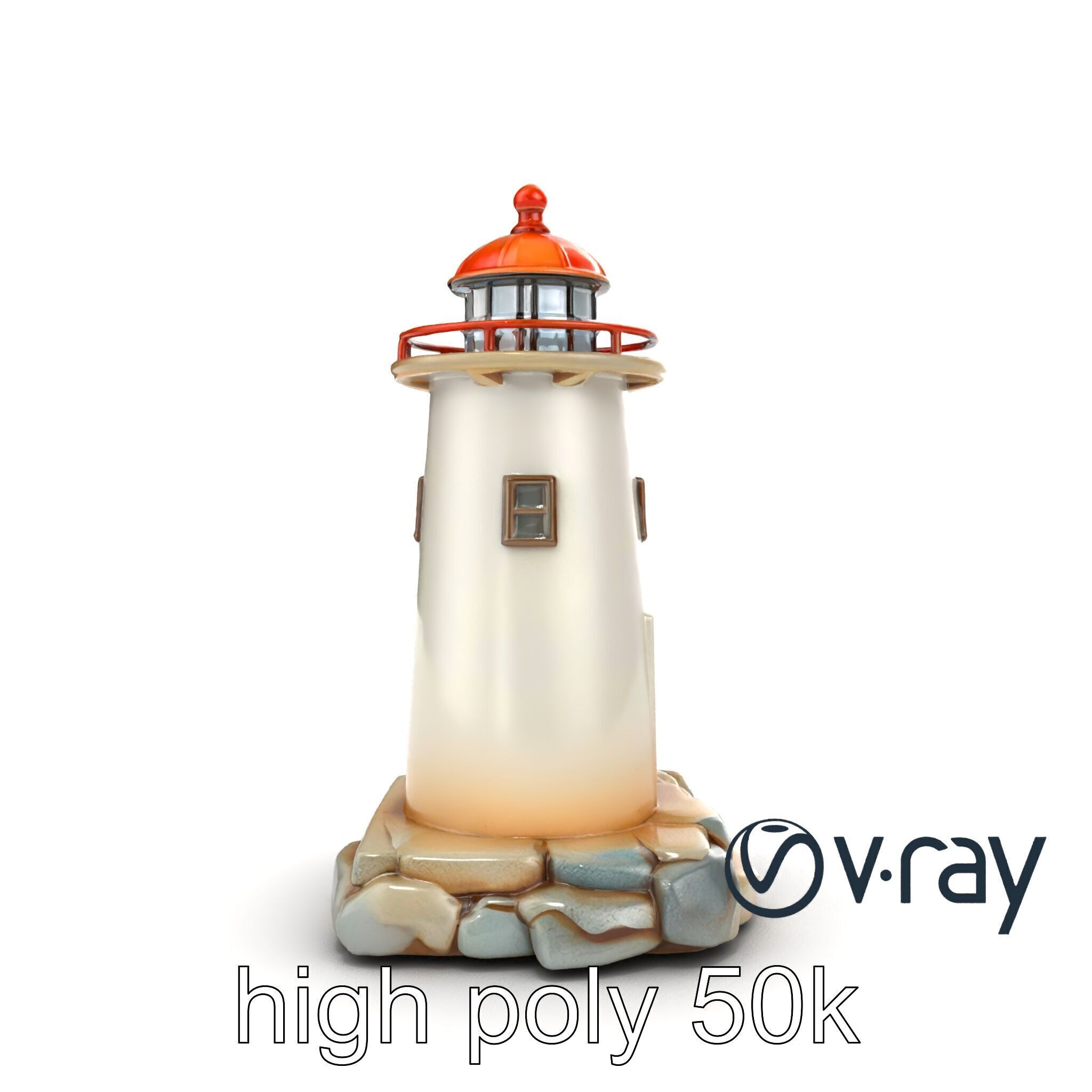 Weathered Lighthouse Architecture model pack Low-poly 3D model_14