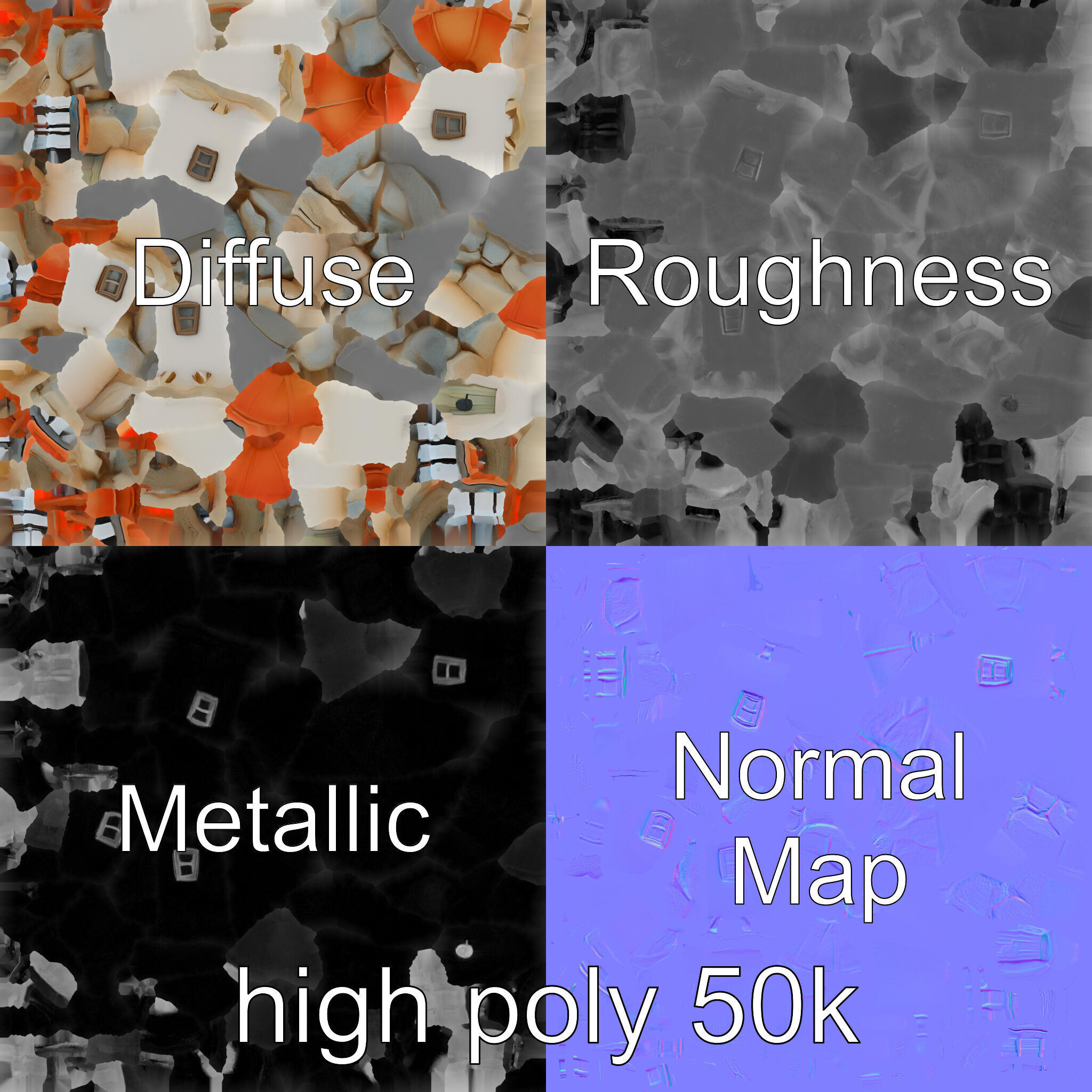 Weathered Lighthouse Architecture model pack Low-poly 3D model_1