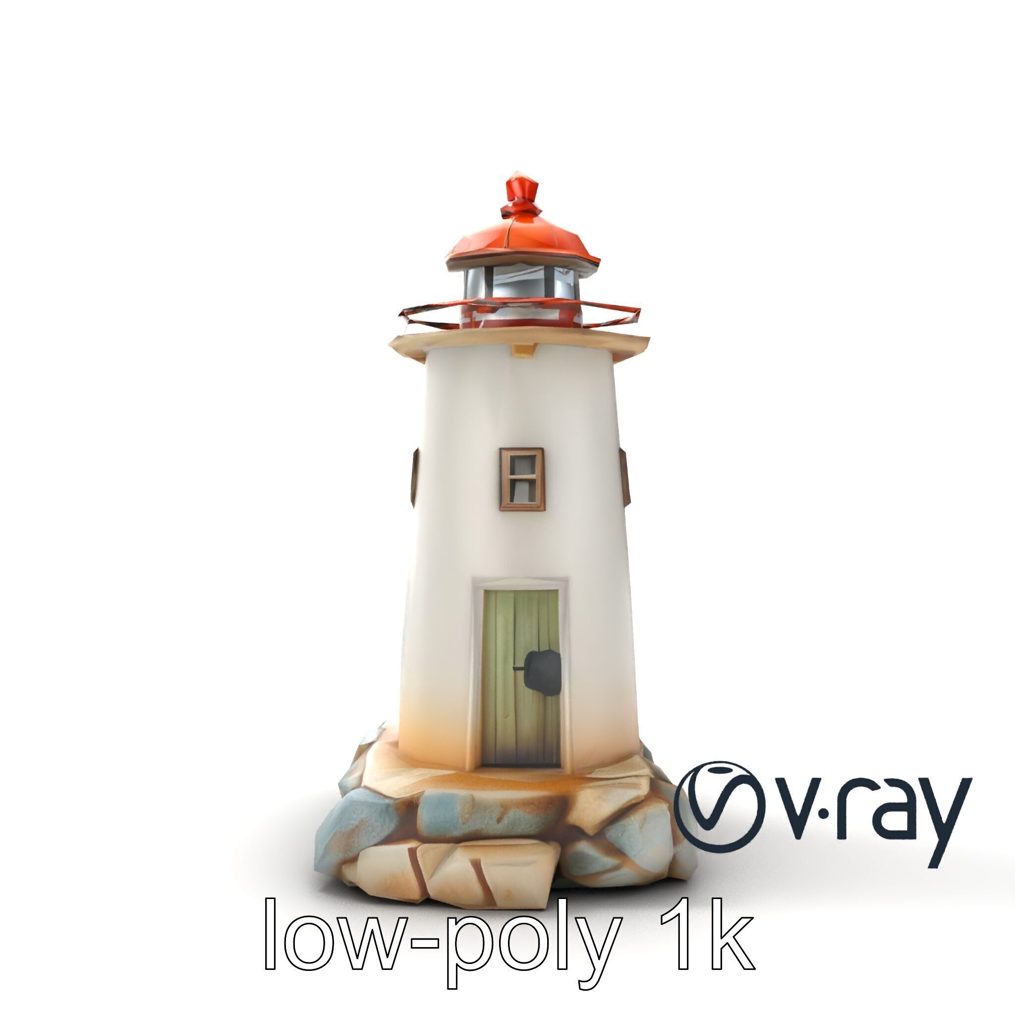 Weathered Lighthouse Architecture model pack Low-poly 3D model_15
