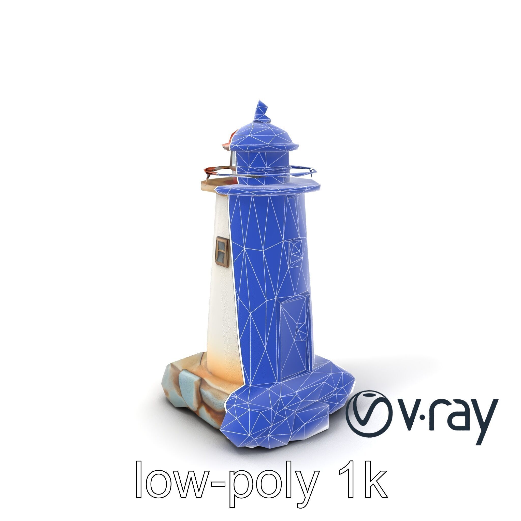 Weathered Lighthouse Architecture model pack Low-poly 3D model_8