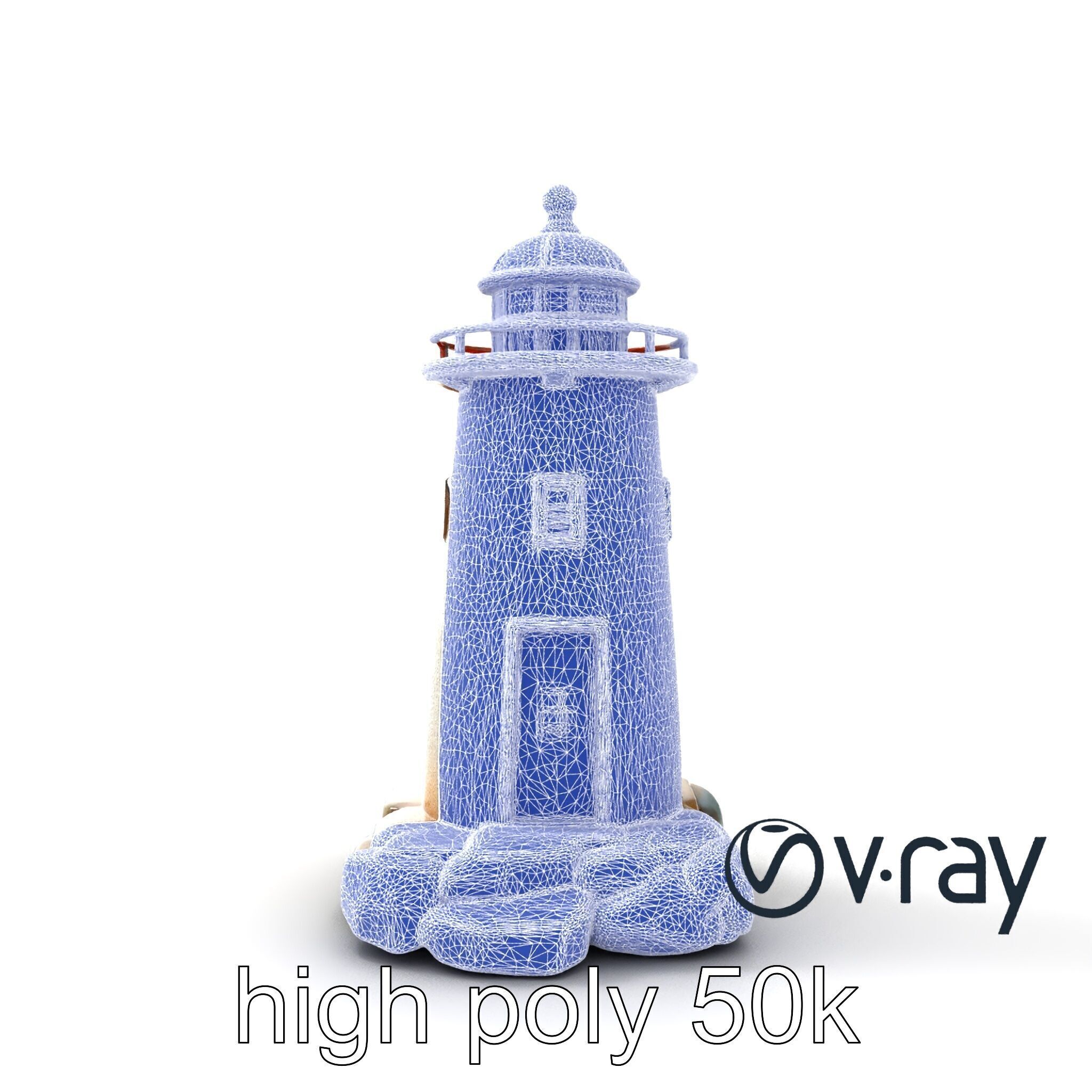 Weathered Lighthouse Architecture model pack Low-poly 3D model_28