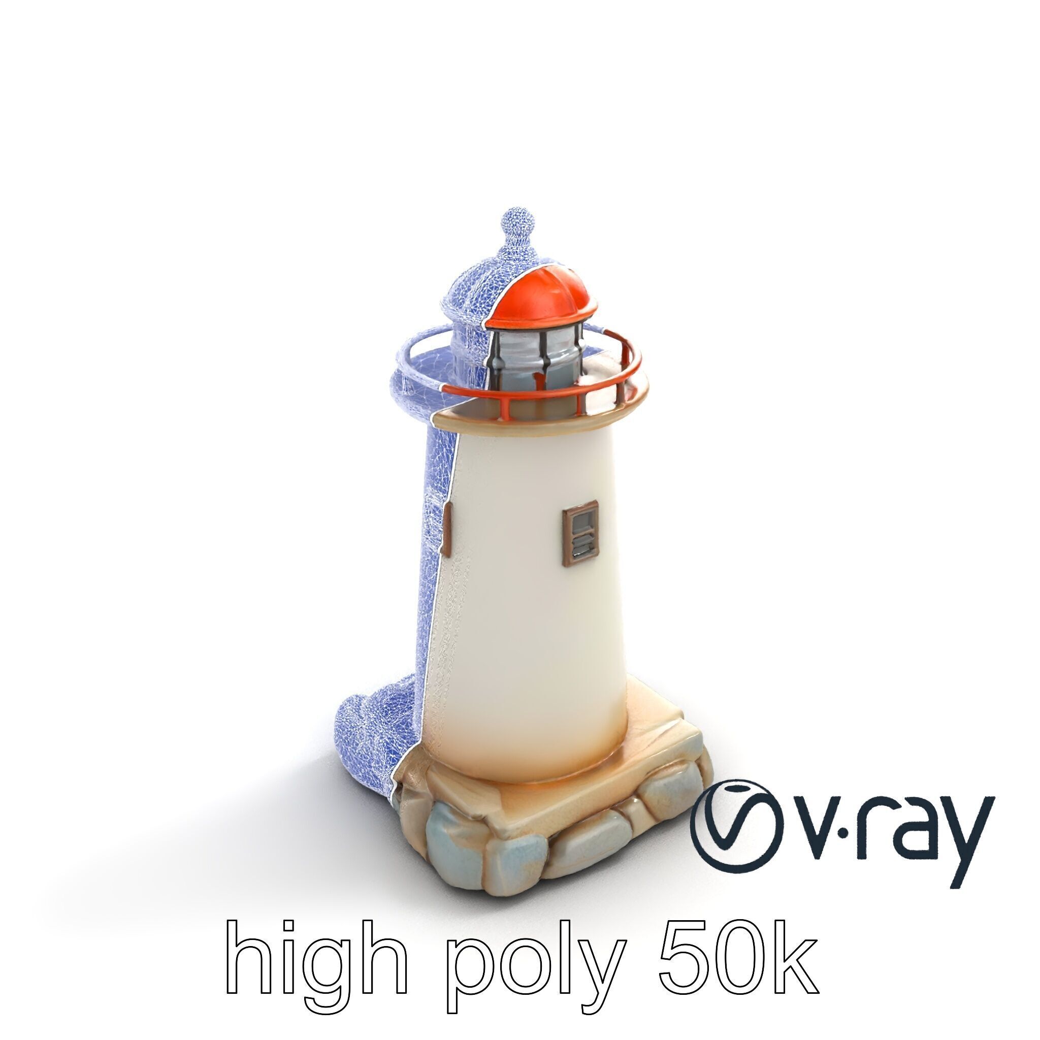 Weathered Lighthouse Architecture model pack Low-poly 3D model_13