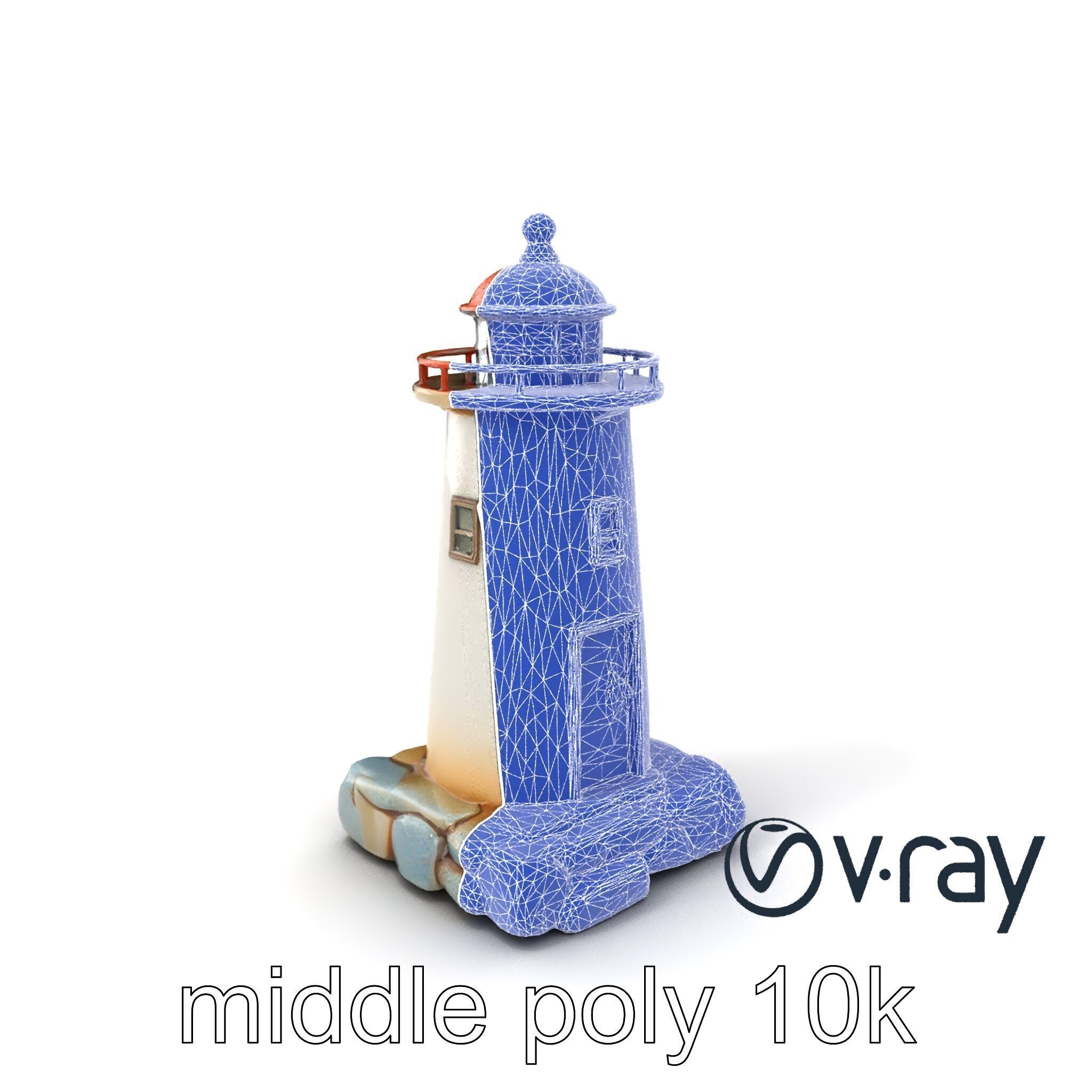 Weathered Lighthouse Architecture model pack Low-poly 3D model_7