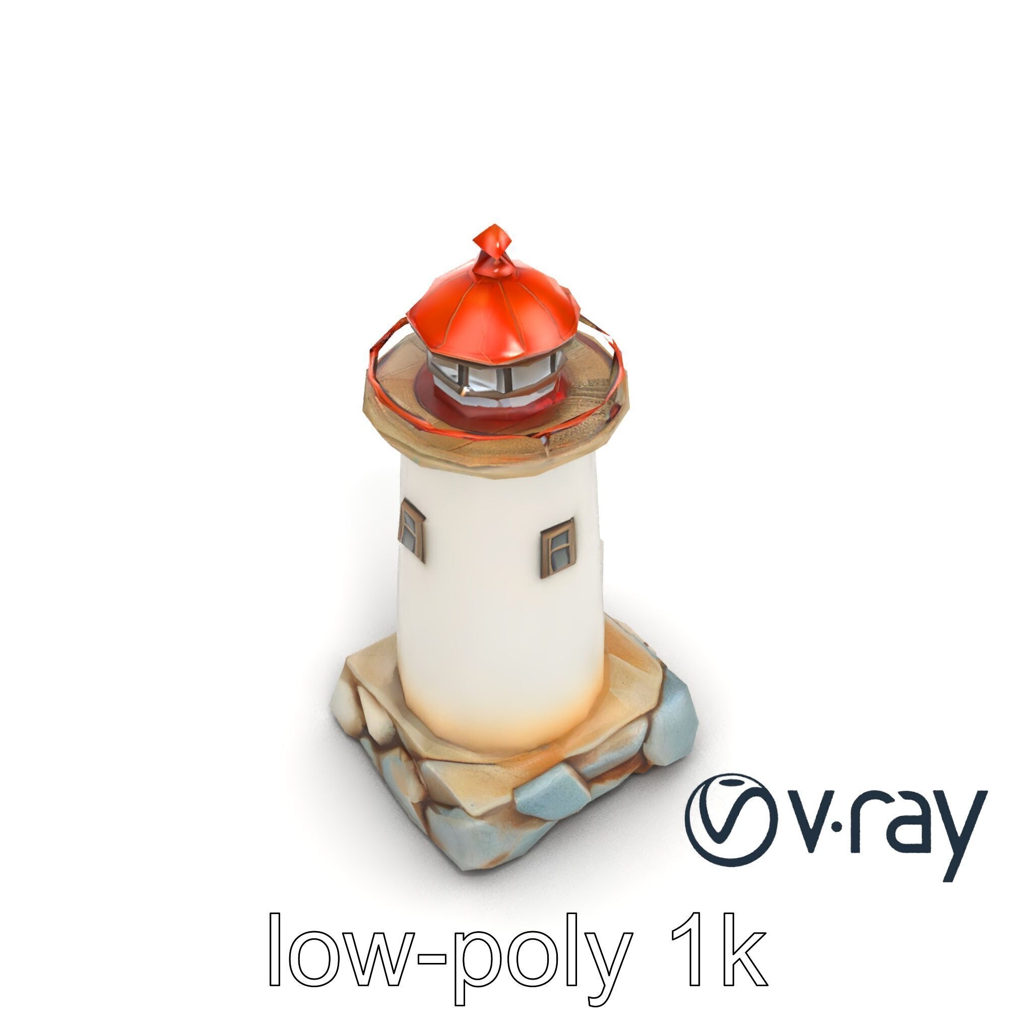 Weathered Lighthouse Architecture model pack Low-poly 3D model_12