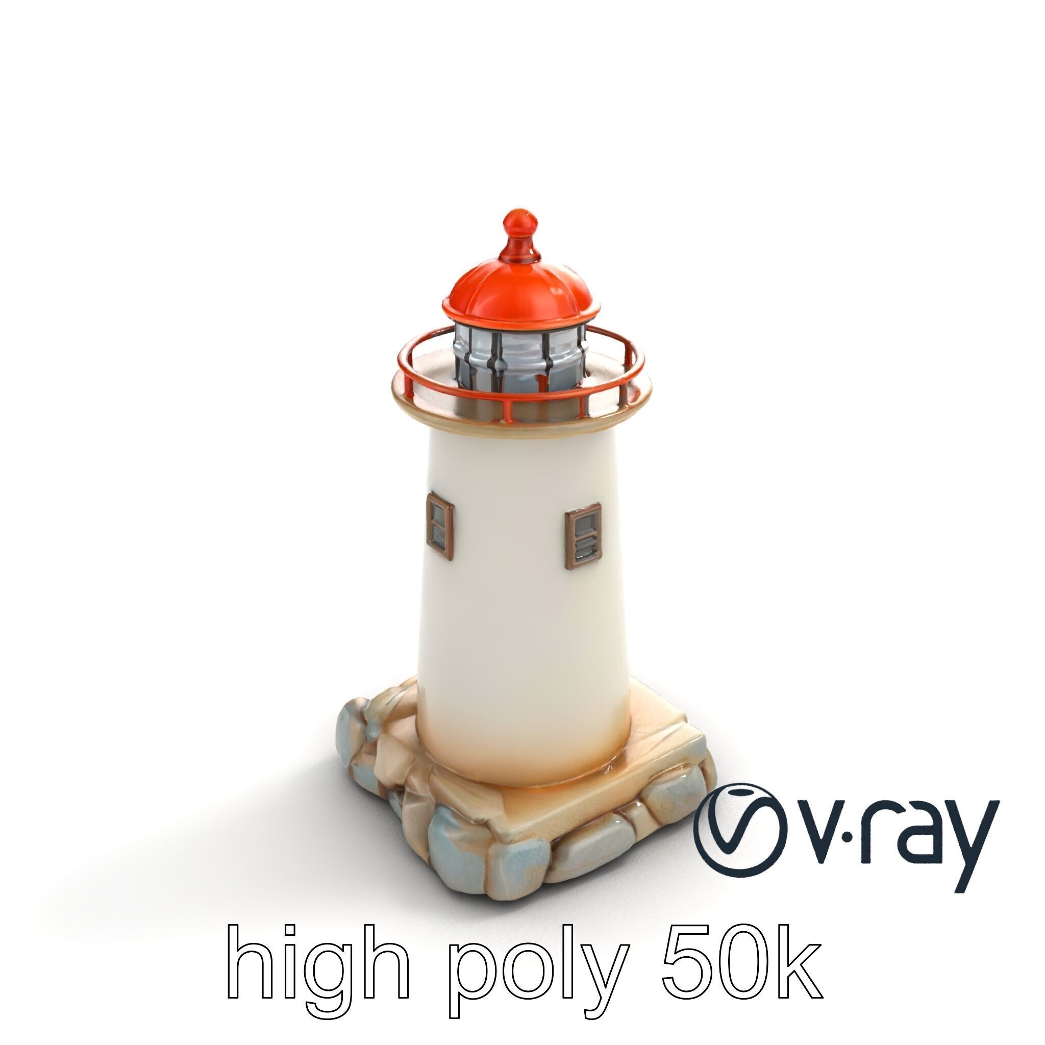Weathered Lighthouse Architecture model pack Low-poly 3D model_11