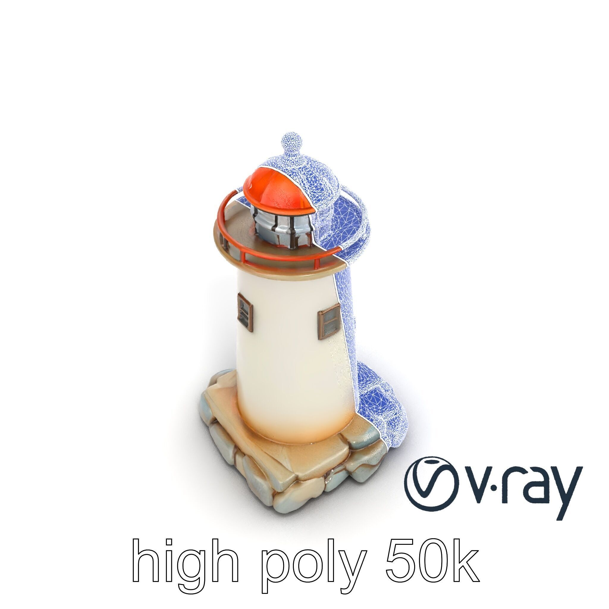 Weathered Lighthouse Architecture model pack Low-poly 3D model_22