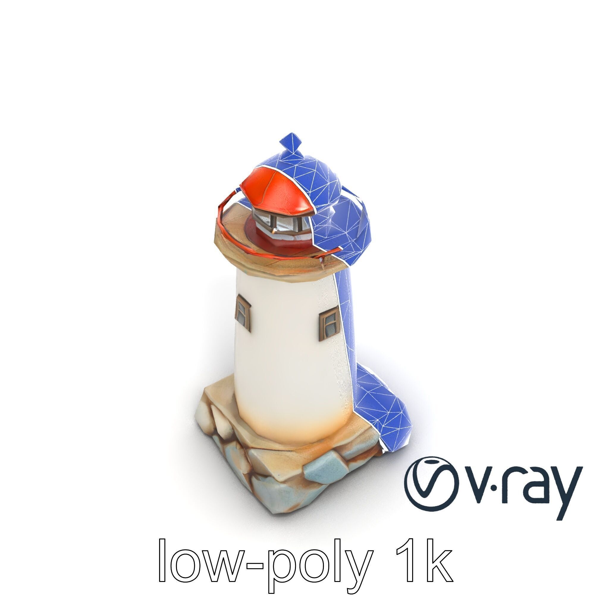 Weathered Lighthouse Architecture model pack Low-poly 3D model_23
