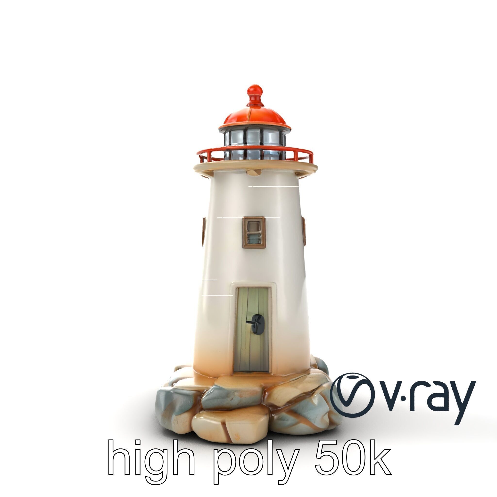 Weathered Lighthouse Architecture model pack Low-poly 3D model_16