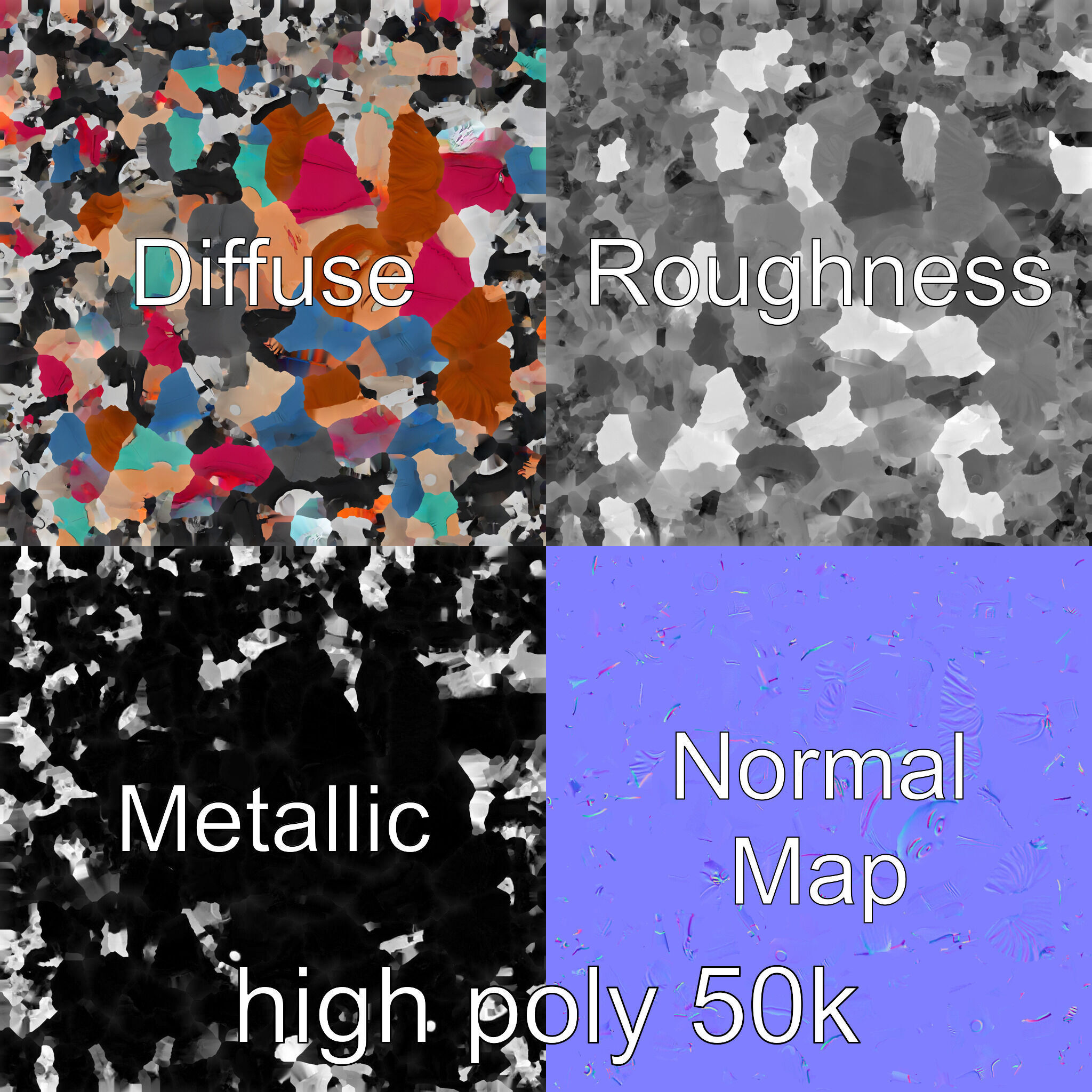 Cartoon Woman with Stroller Character model pack Low-poly 3D model_1