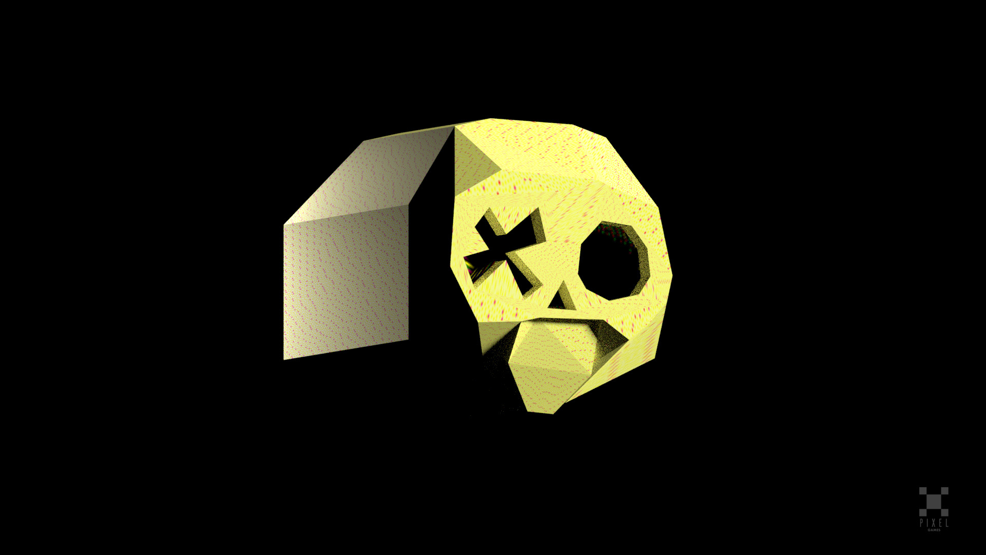 Low-Poly Skull Low-poly 3D model_3
