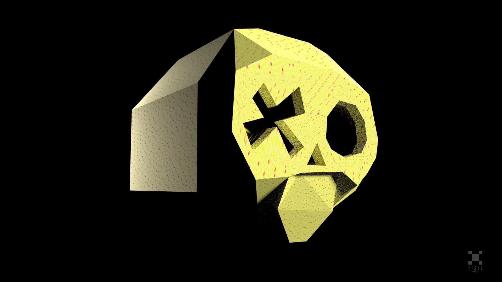 Low-Poly Skull Low-poly 3D model_2