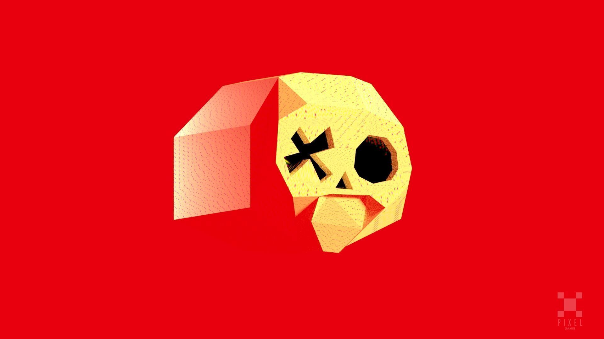 Low-Poly Skull Low-poly 3D model_1