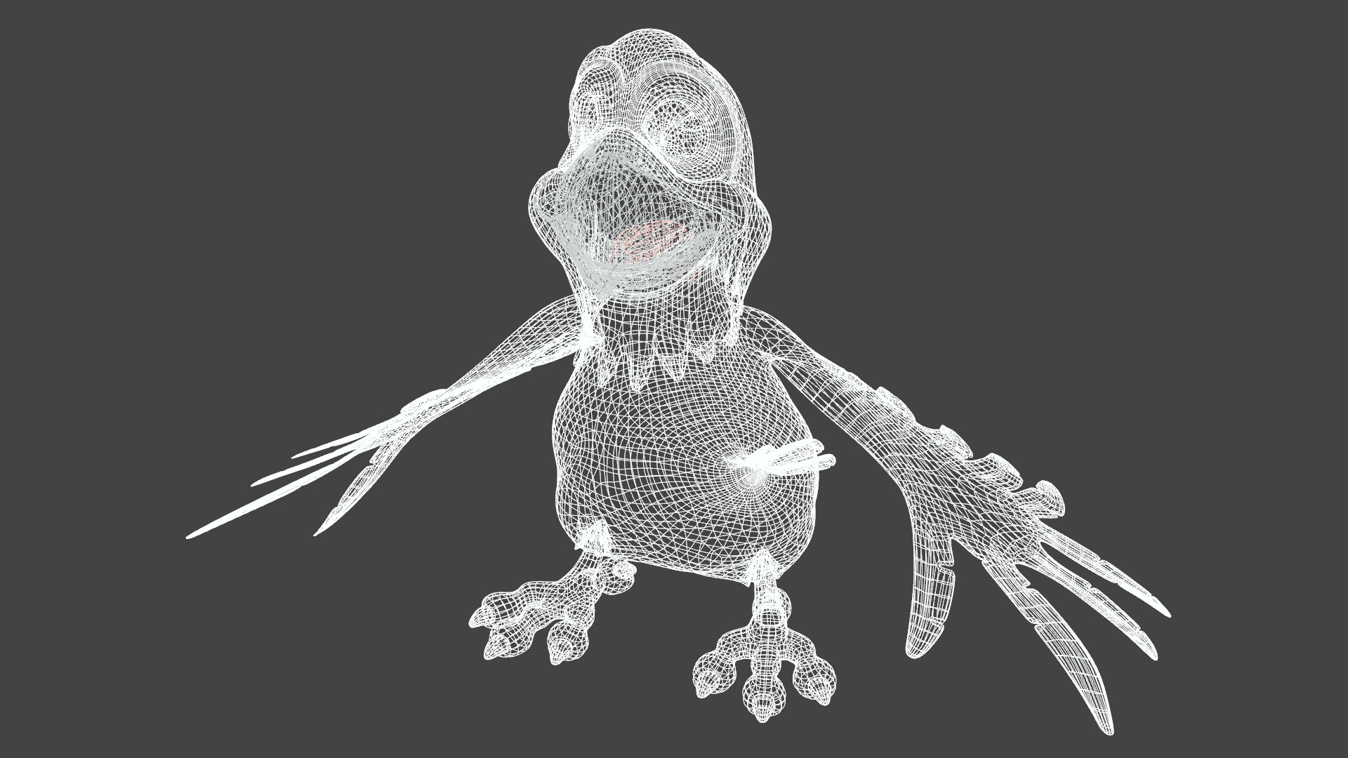 Macaw Parrot Rigged Low-poly 3D model_14