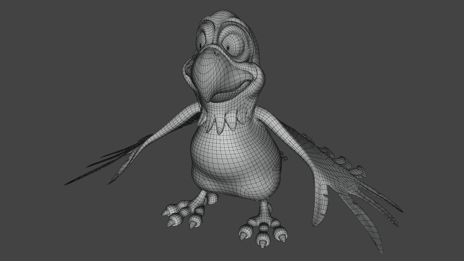 Macaw Parrot Rigged Low-poly 3D model_17