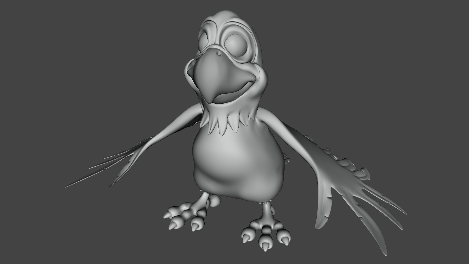 Macaw Parrot Rigged Low-poly 3D model_13