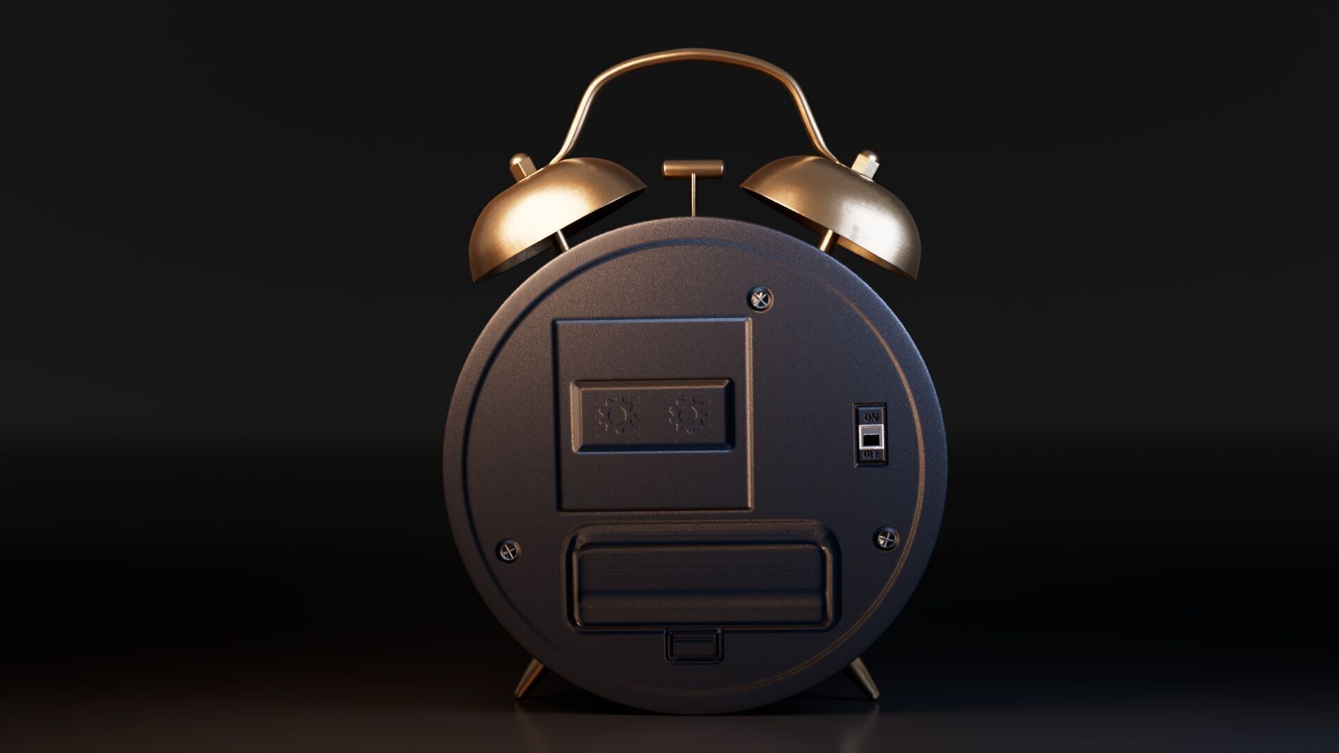 Table Clock Low-poly 3D model_3