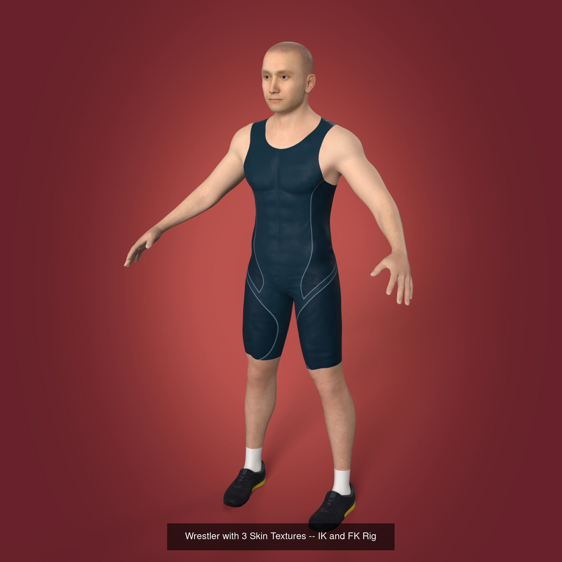 Sports - Athlete - Volleyball Player - Wrestler - Kick-Boxing 3D Model Collection_5