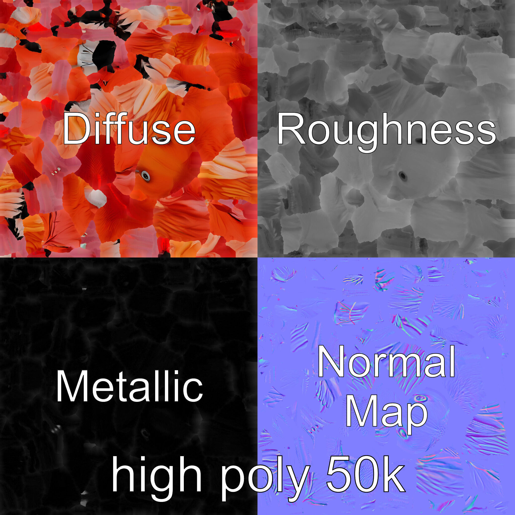 Stylized Flamingo Artistic Design model pack Low-poly 3D model_1