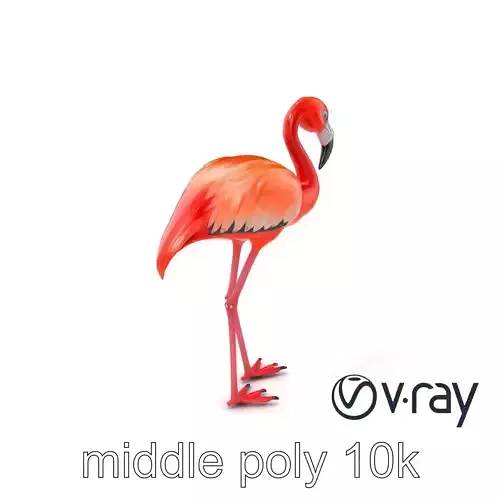 Stylized Flamingo Artistic Design model pack Low-poly 3D model