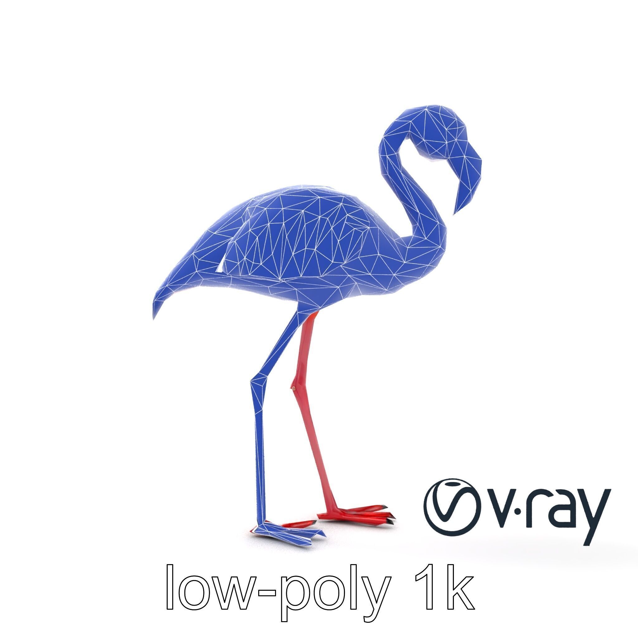 Stylized Flamingo Artistic Design model pack Low-poly 3D model_18