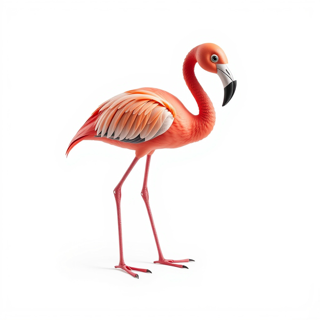 Stylized Flamingo Artistic Design model pack Low-poly 3D model_3