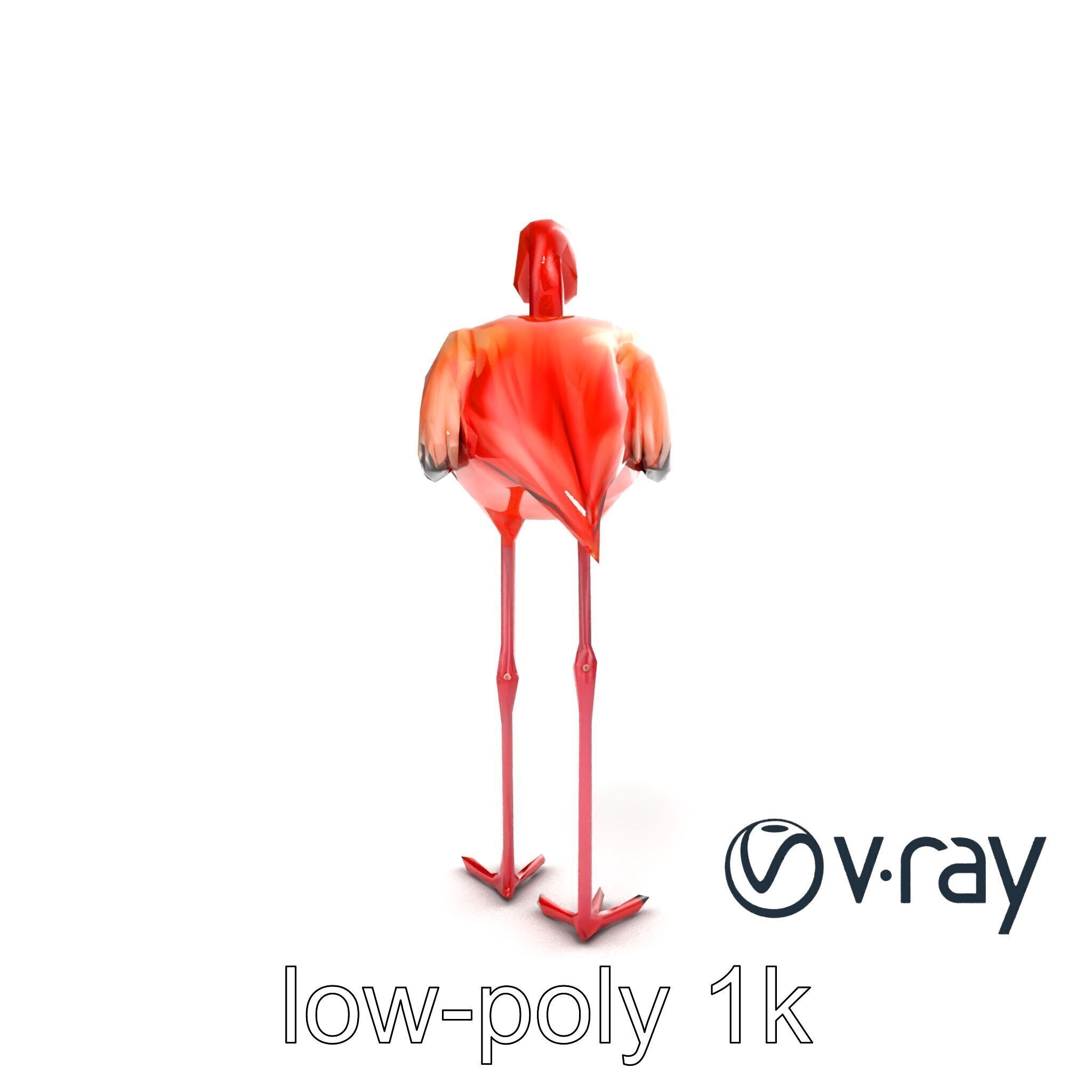 Stylized Flamingo Artistic Design model pack Low-poly 3D model_20