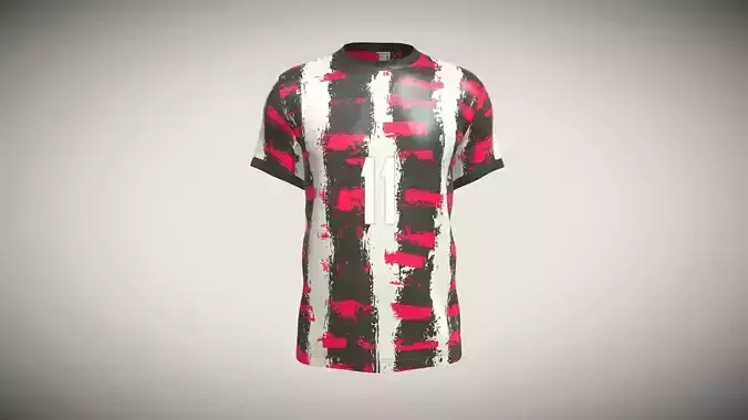 Soccer Brown With Mgenta Jersey Player-11 In Low Poly