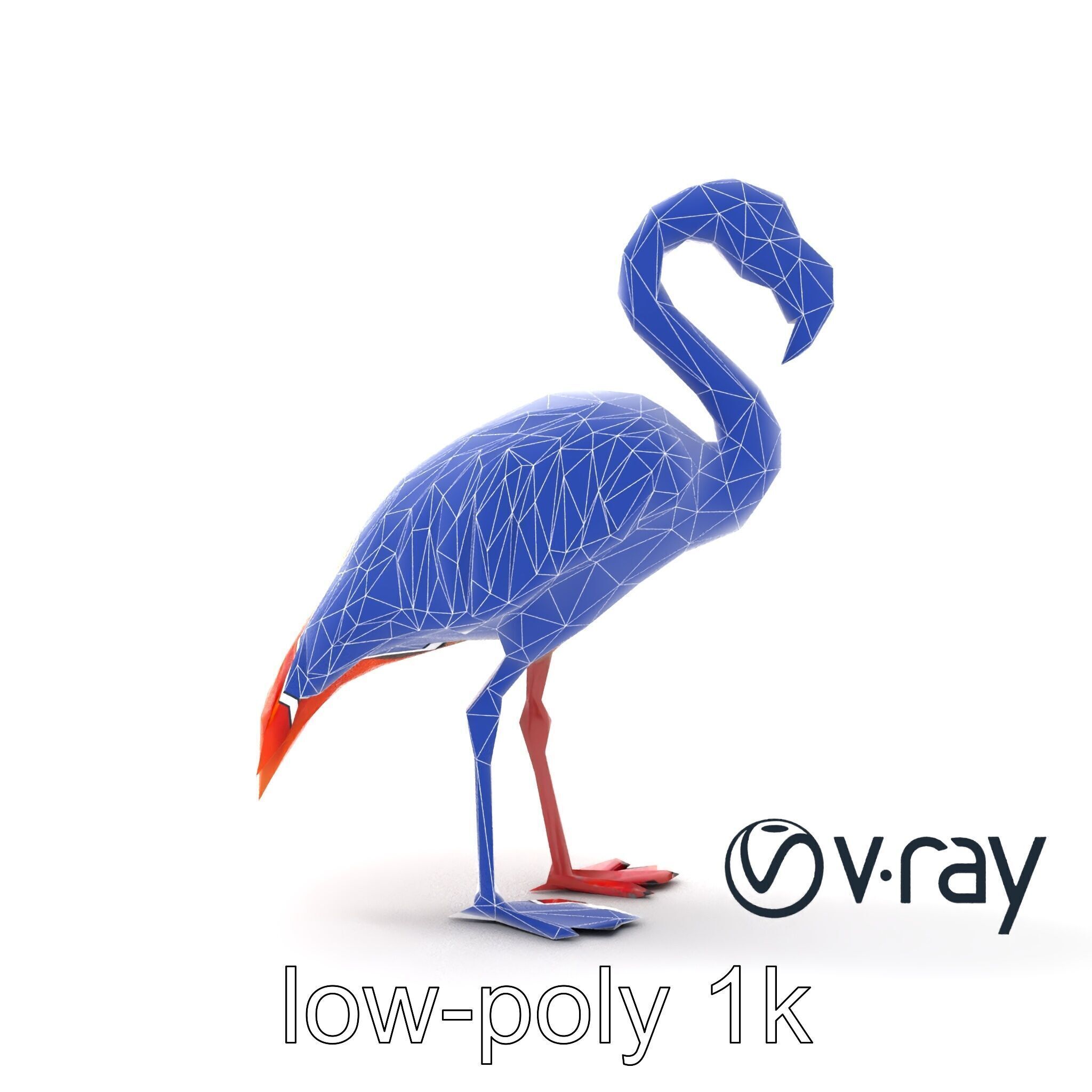 Vibrant Pink Flamingo Model Pack Low-poly 3D model_21